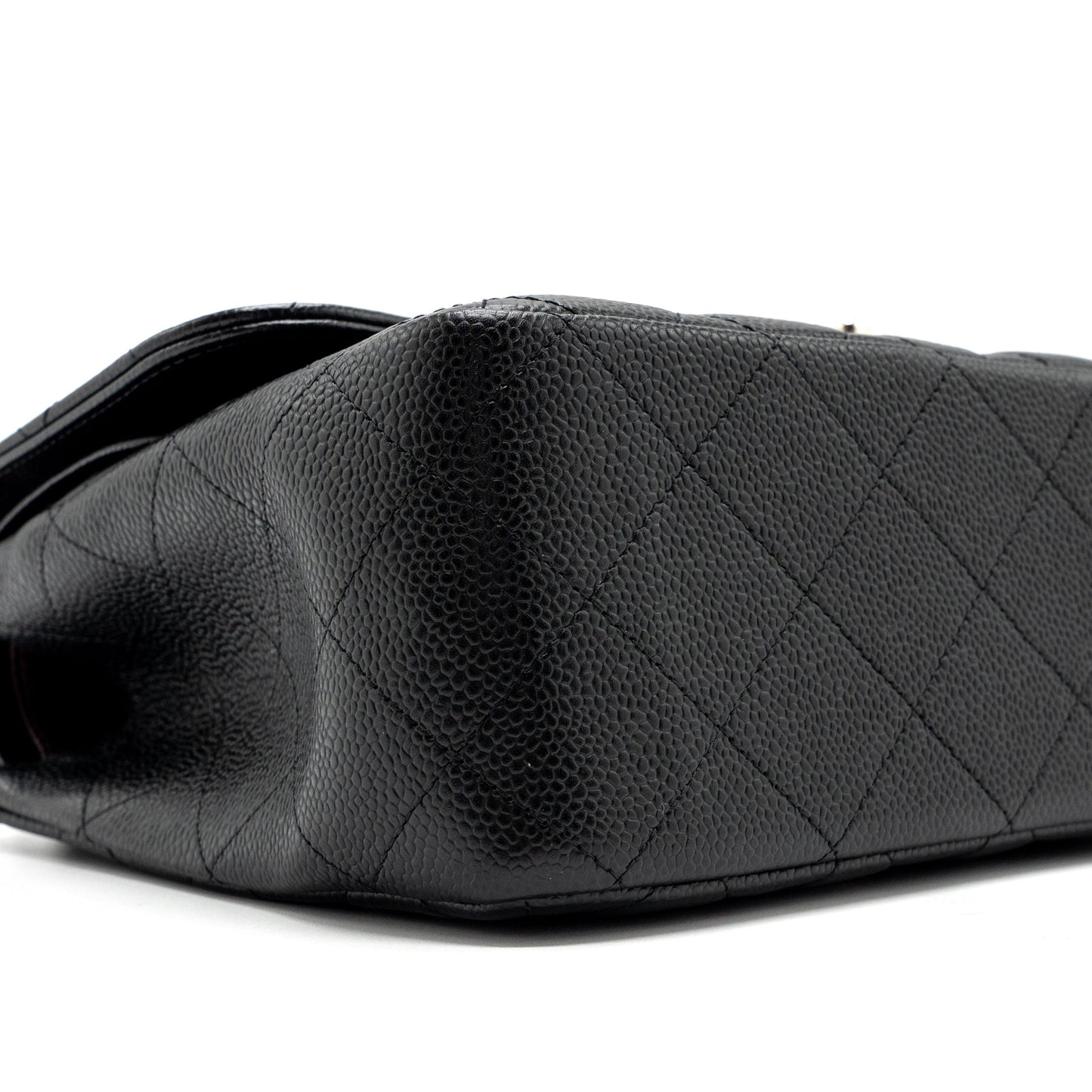 CHANEL JUMBO CLASSIC DOUBLE FLAP Caviar BLACK SHW