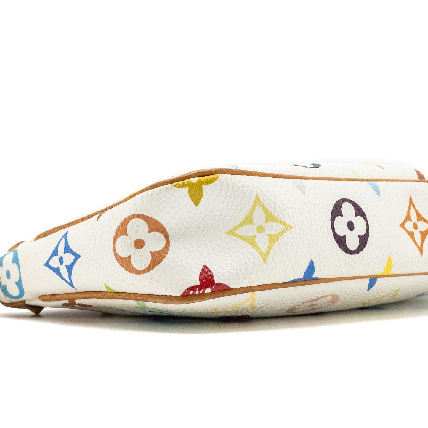 Louis Vuitton Vintage Pochette Accessories Multicolour Monogram Canvas White GHW