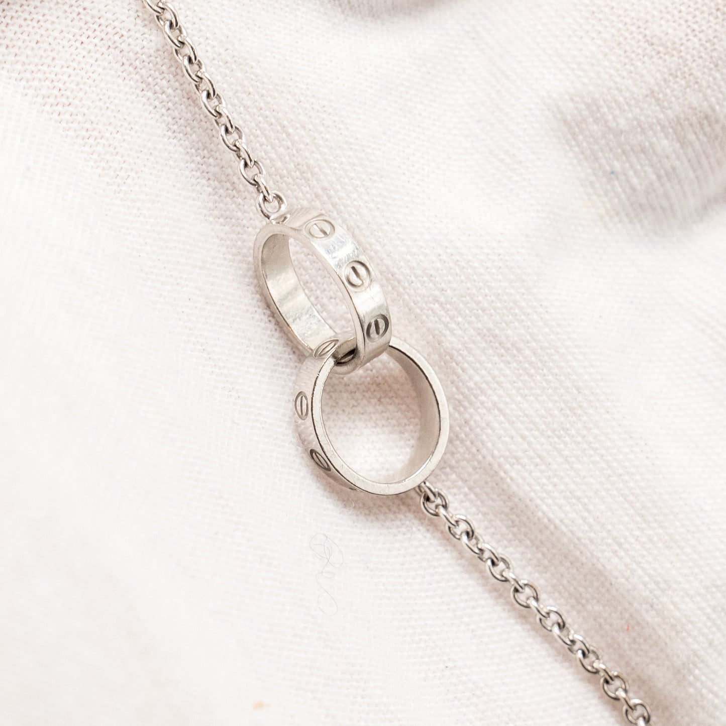 Cartier Love Bracelet On Chain White Gold