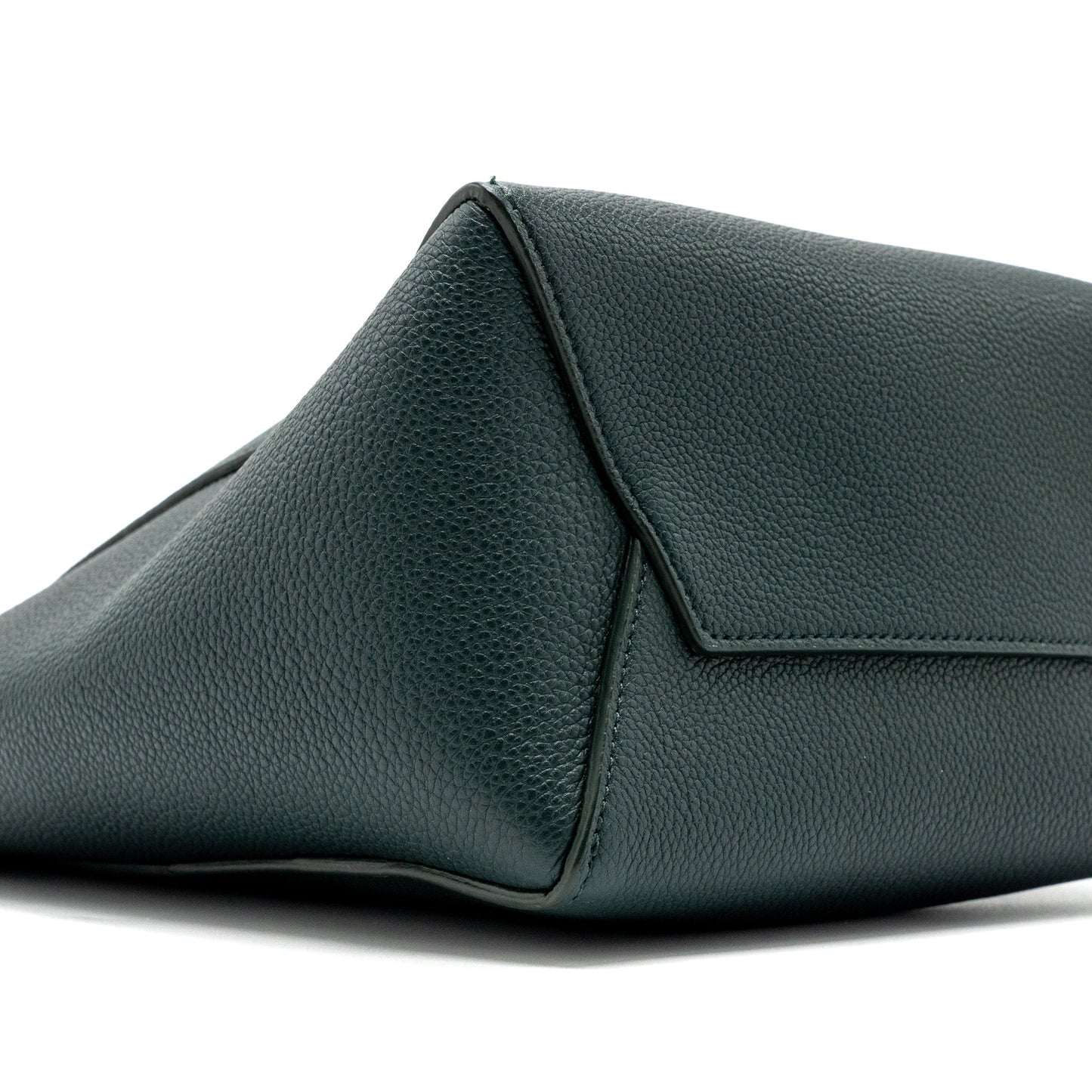 CELINE SMALL SANGLE BUCKET BAG CALFSKIN DARK GREEN GHW