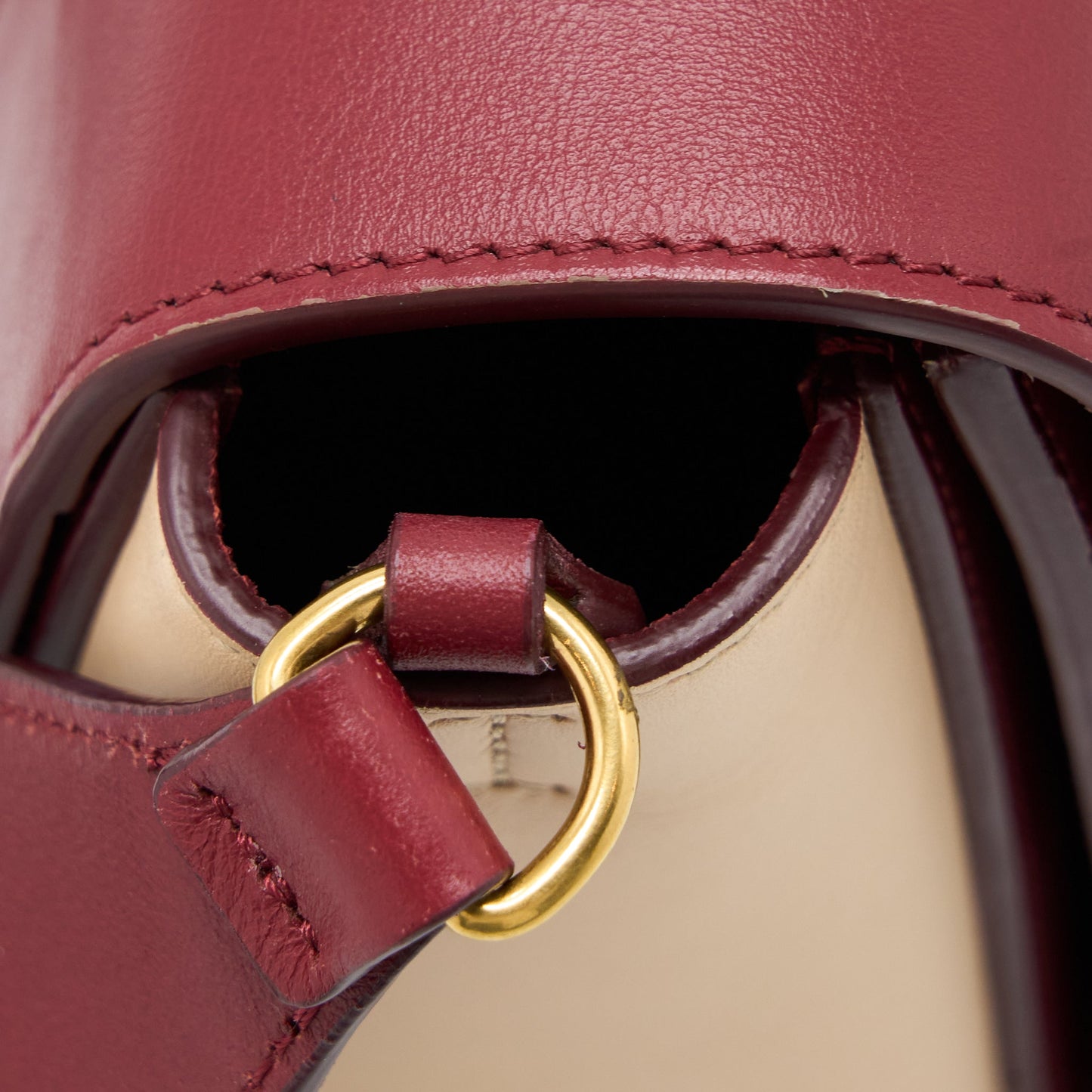Celine Frame Bag Calfskin Multicolour Red/Beige GHW