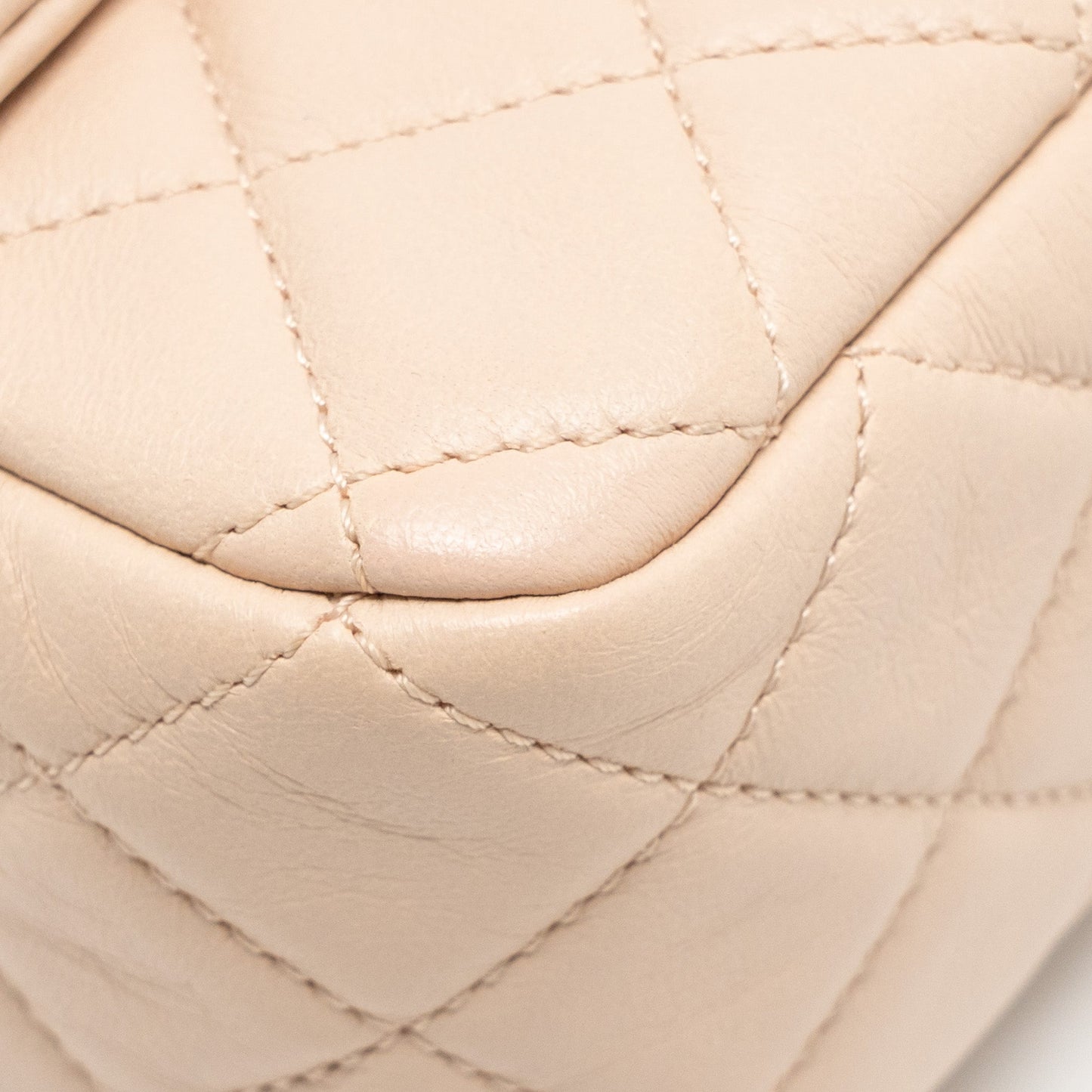 Chanel Pearl Crush Mini Rectangular flap bag Lambskin light pink GHW (microchip)