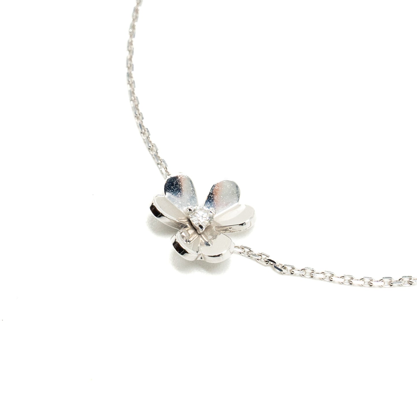 Van Cleef and Arpels Frivole bracelet, mini model white gold, diamond