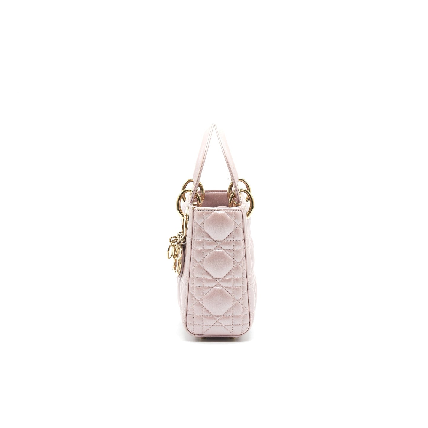 Luxury Dior MINI LADY WITH CHAIN LOTUS PEARL GHW