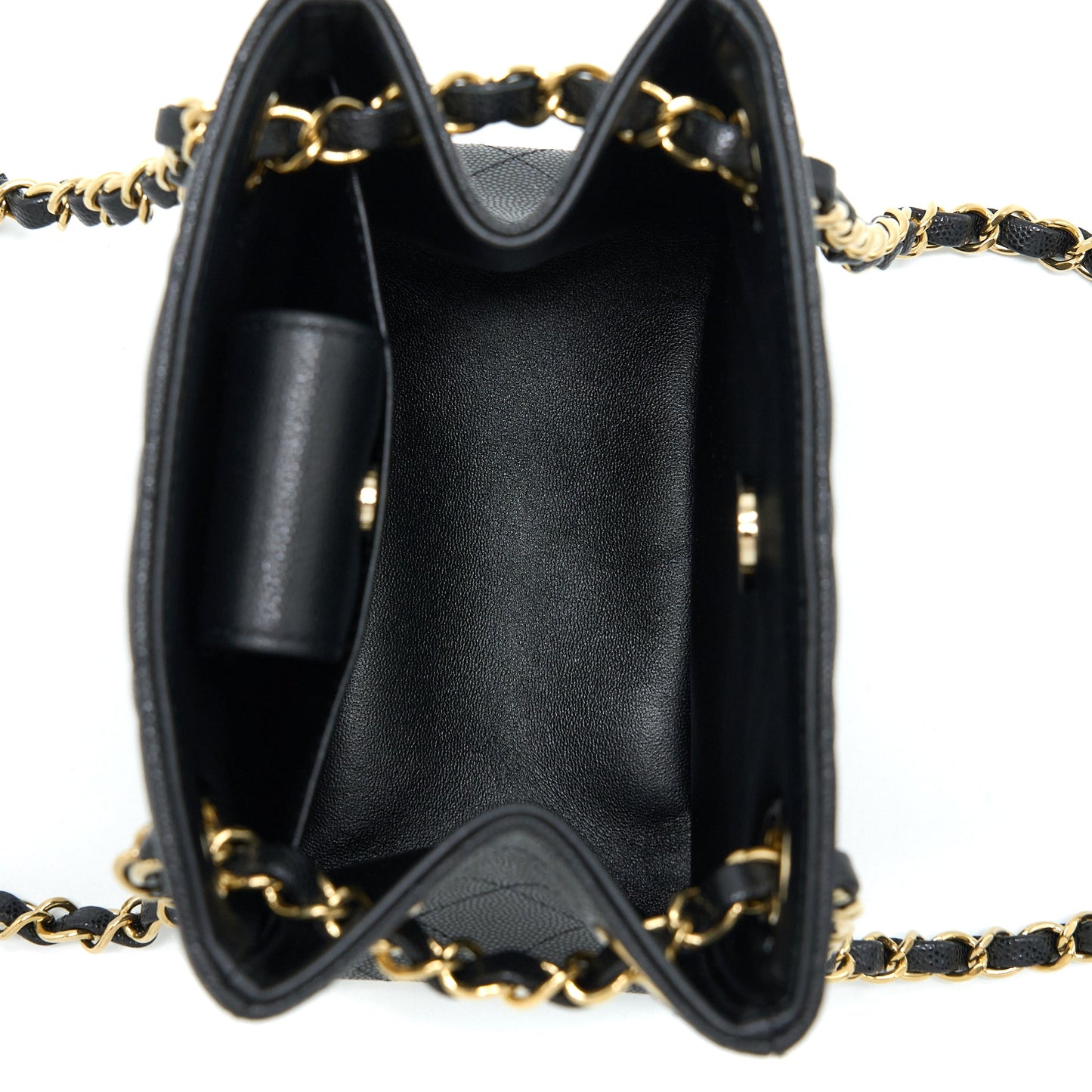 Chanel 23C Mini Bucket Bag Caviar Black LGHW (Microchip)