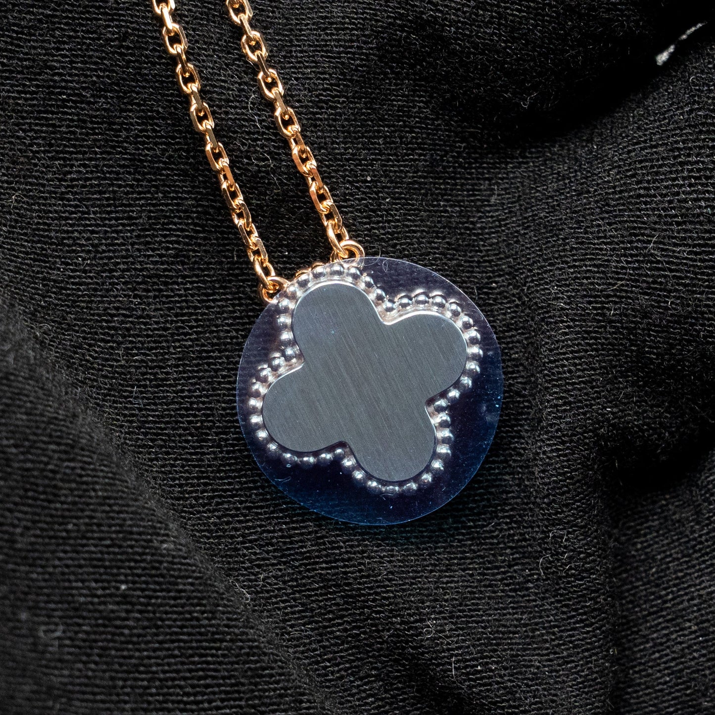 Van Cleef & Arpels 2025 Holiday  Pendant Pink Mother of Pearl Rose Gold with Diamond