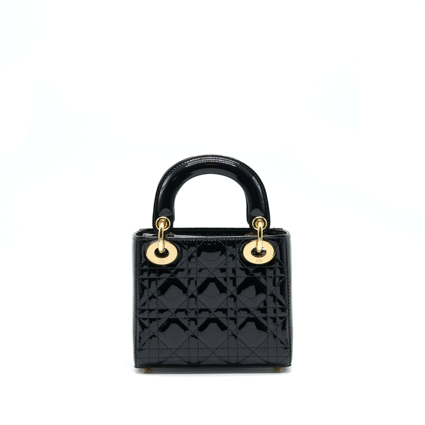 Luxury Dior Mini Lady Luxury Dior Patent Leather Black GHW