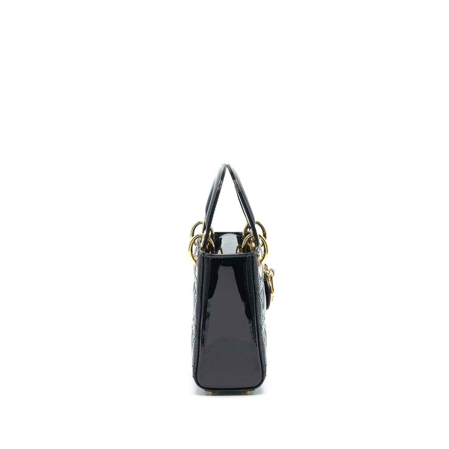 Luxury Dior Mini Lady Luxury Dior Patent Leather Black GHW