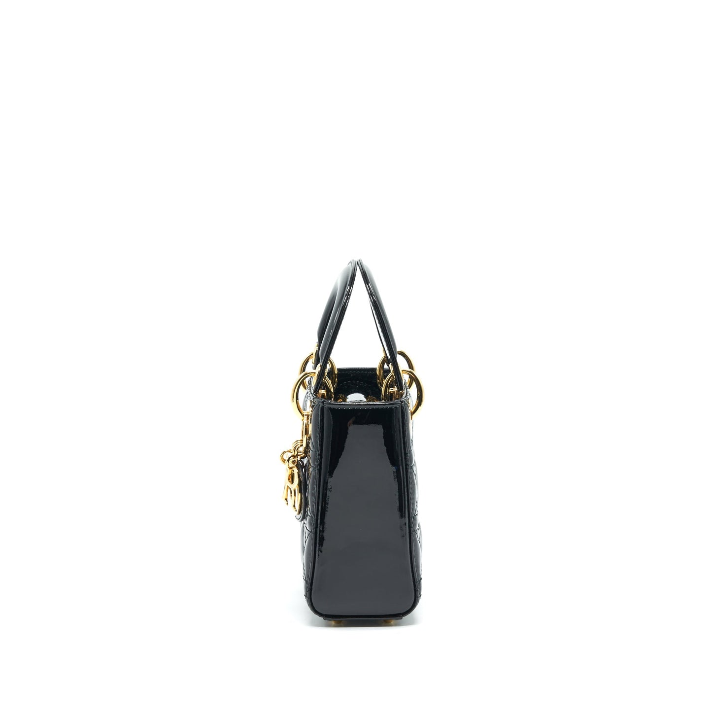 Luxury Dior Mini Lady Luxury Dior Patent Leather Black GHW