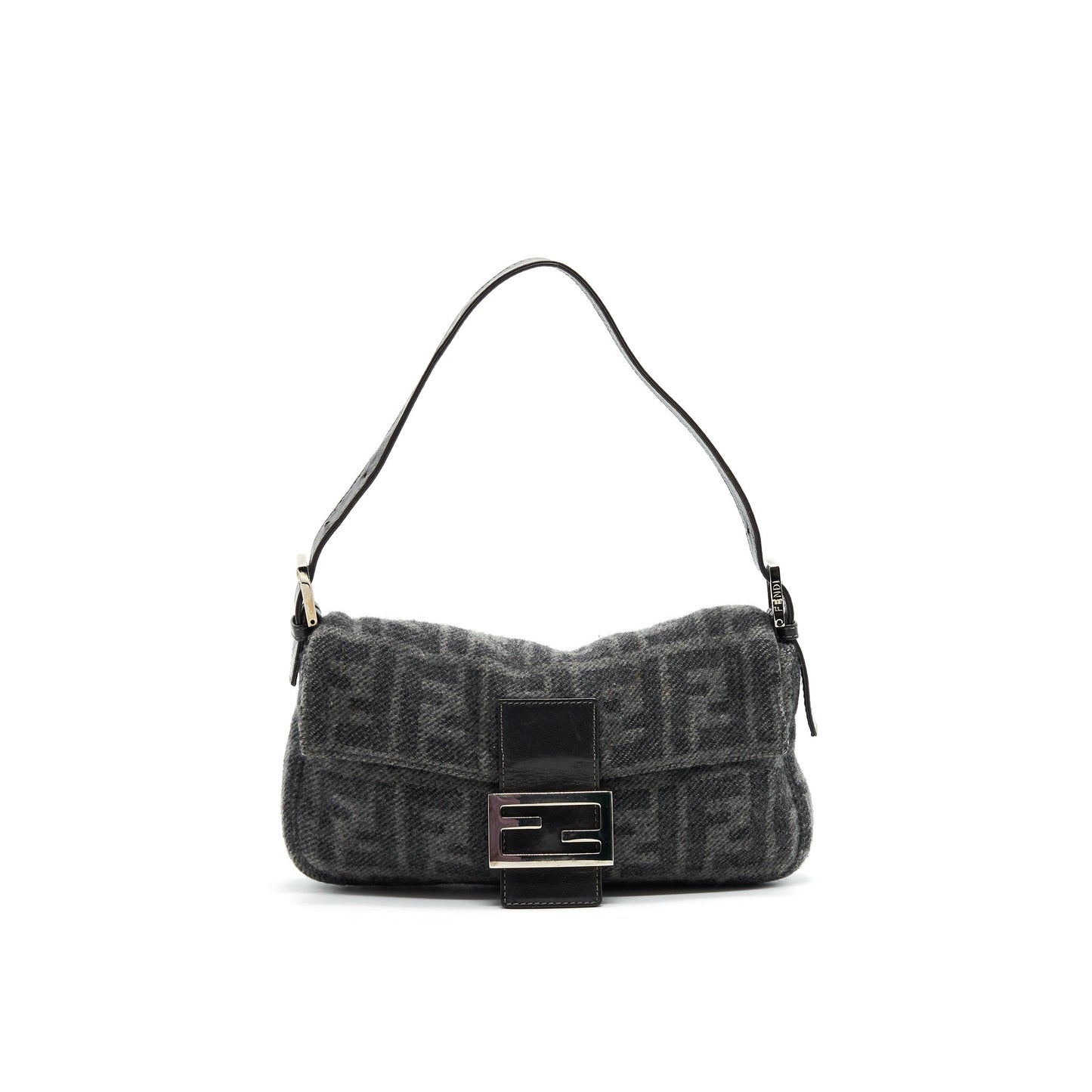 FENDI BAGUETTE IN SOFT TWEED GREY