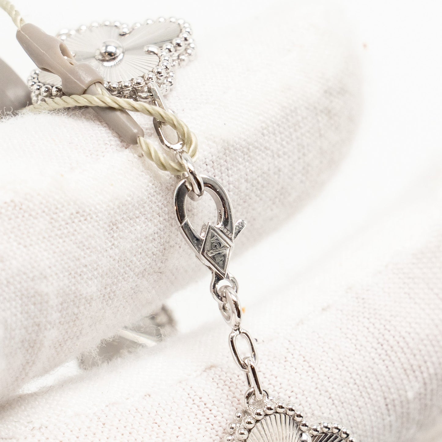 Van Cleef & Arpels Vintage Alhambra Bracelet 5 Motifs White Gold