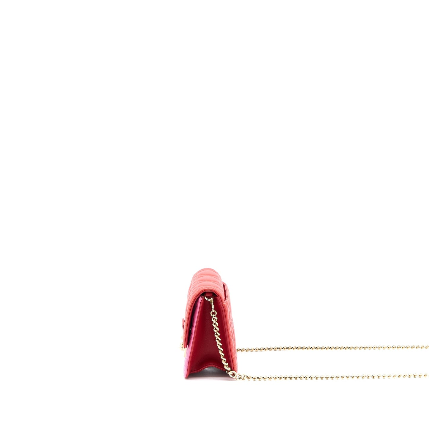 Luxury Dior Miss Luxury Dior Wallet on Chain Lambskin Red/Pink LGHW