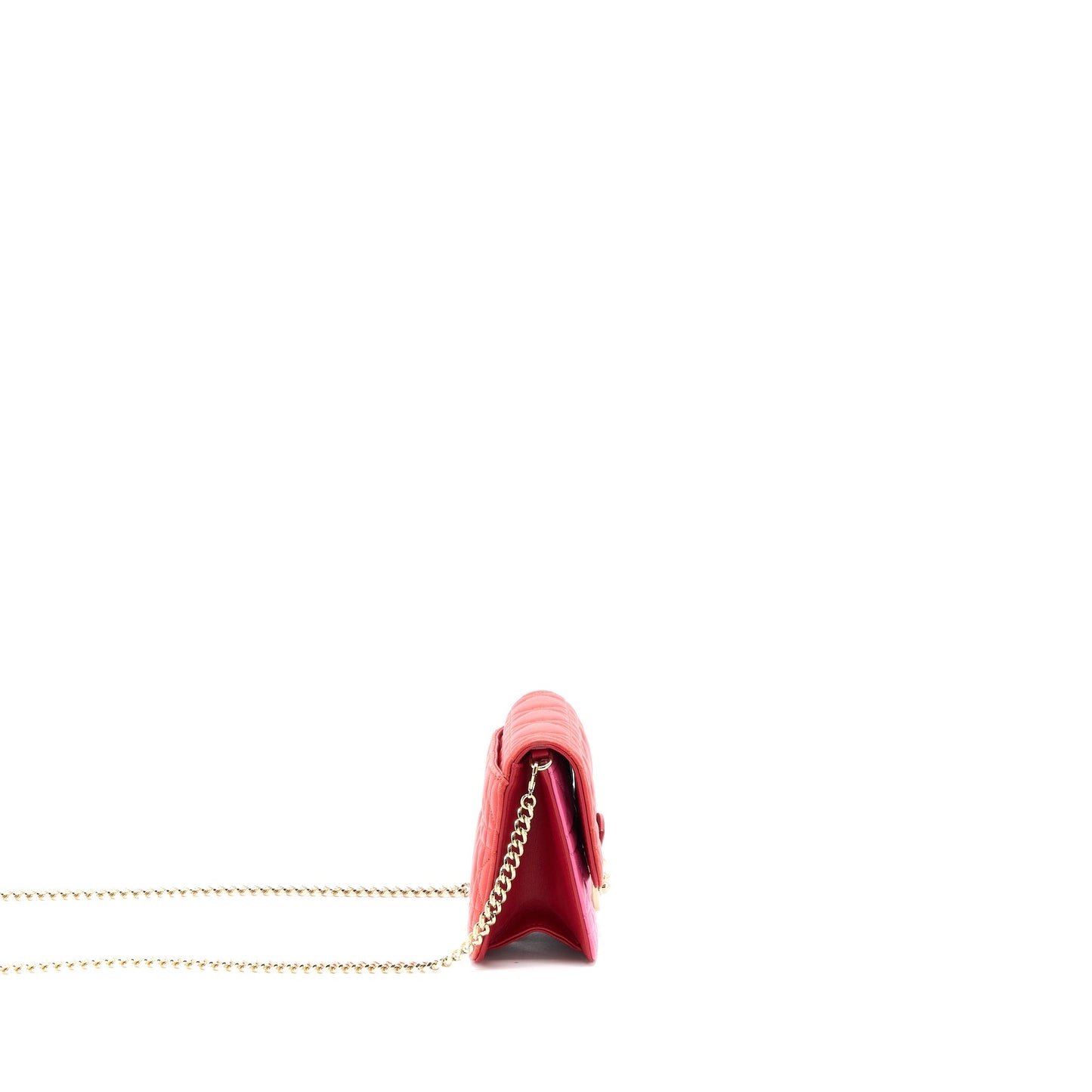 Luxury Dior Miss Luxury Dior Wallet on Chain Lambskin Red/Pink LGHW