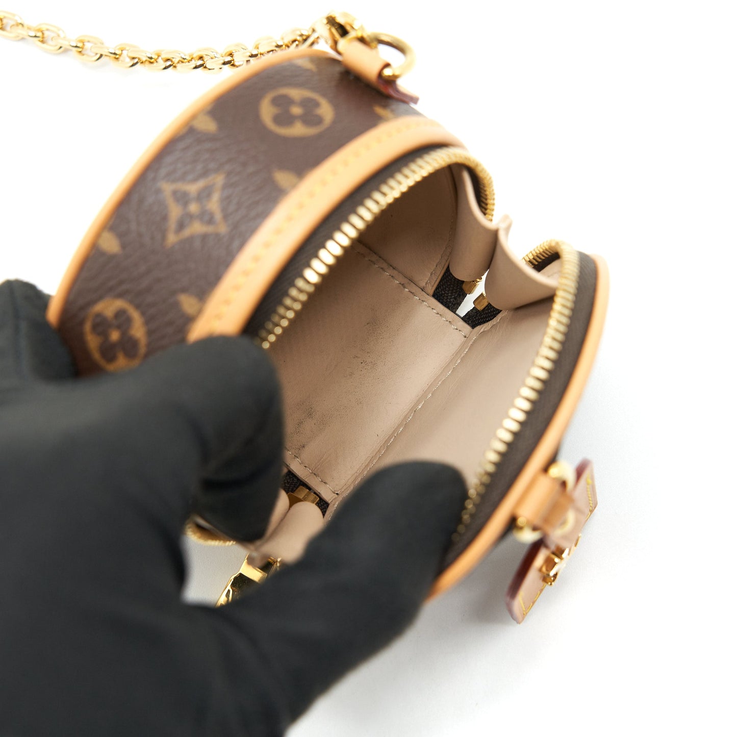 Louis Vuitton Petite Boite Chapeau Necklace Monogram Canvas