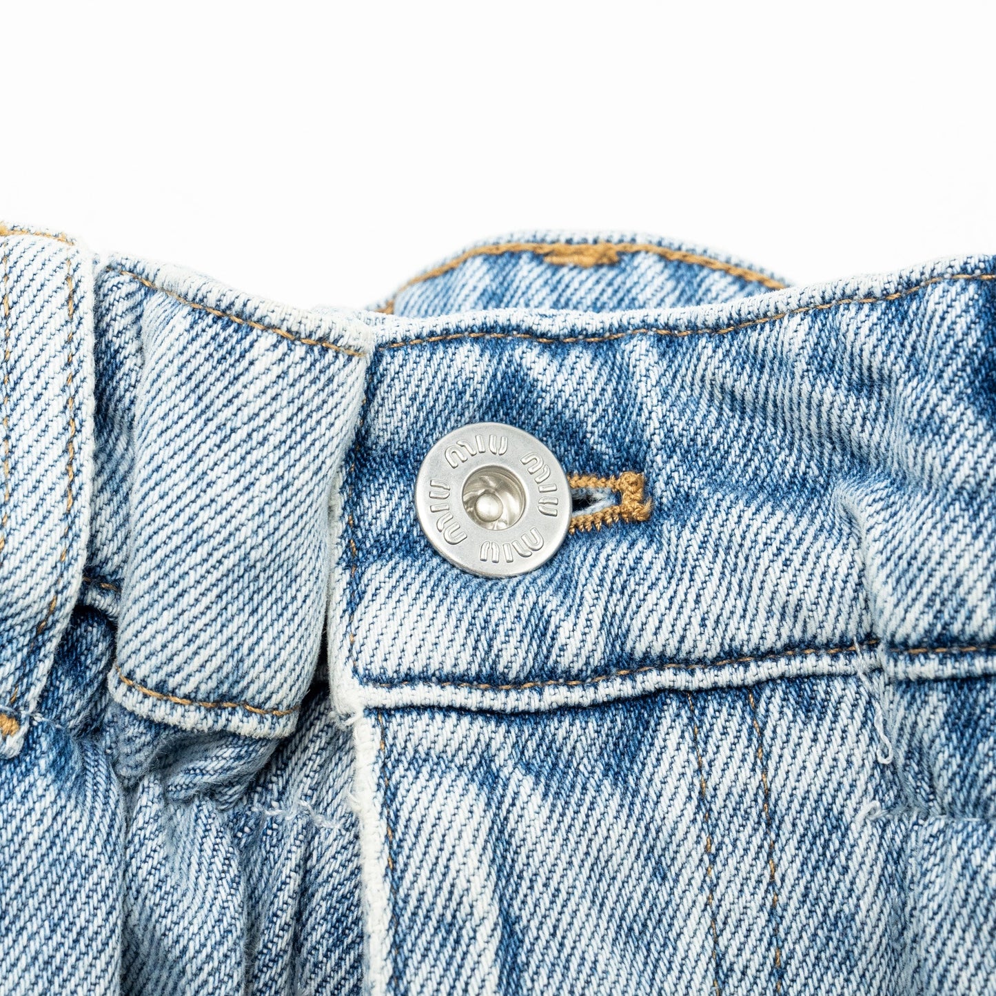 Miu miu size 24 sapphire denim blue shorts