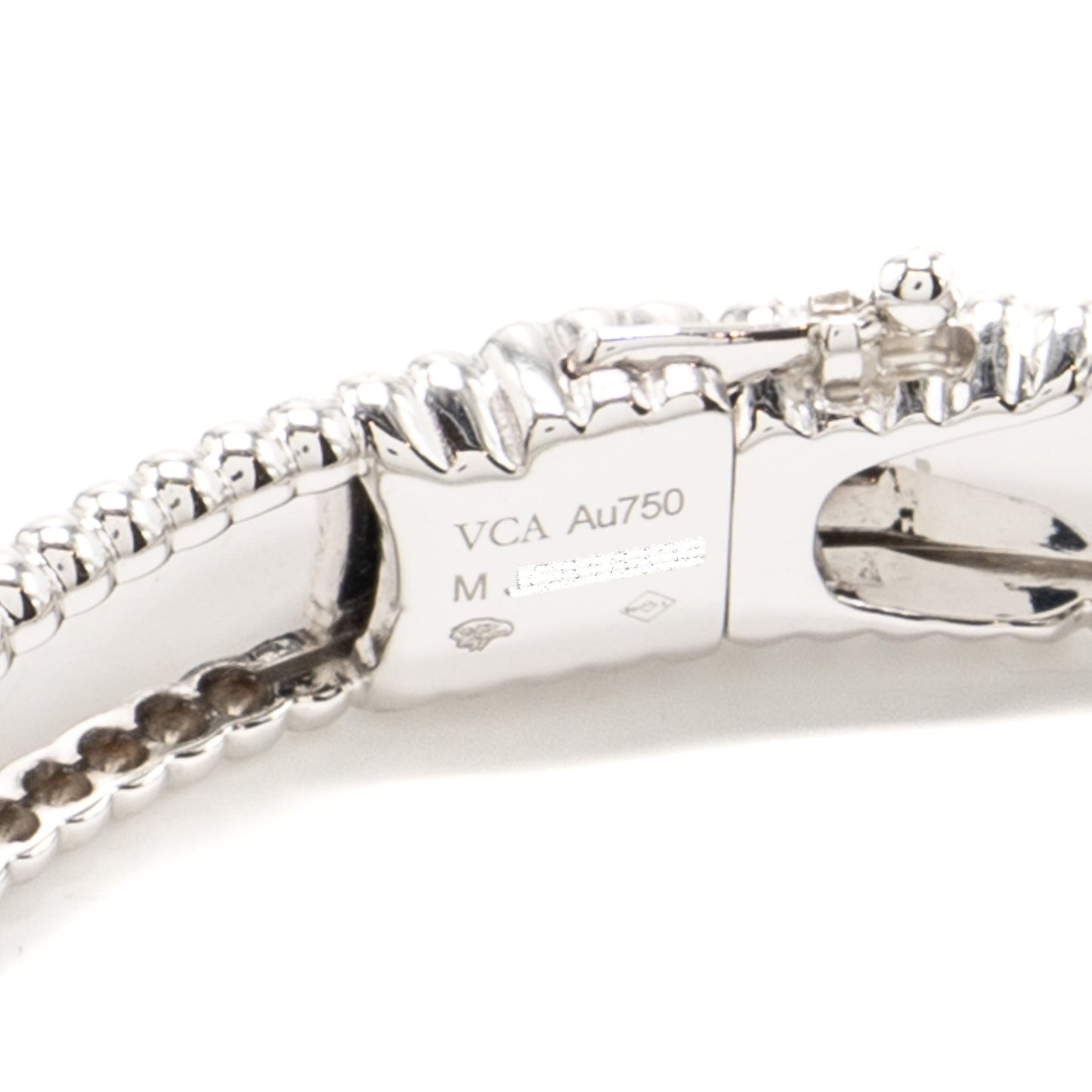 Van Cleef and Arpels size M perlee Signature Bracelet 18K white gold