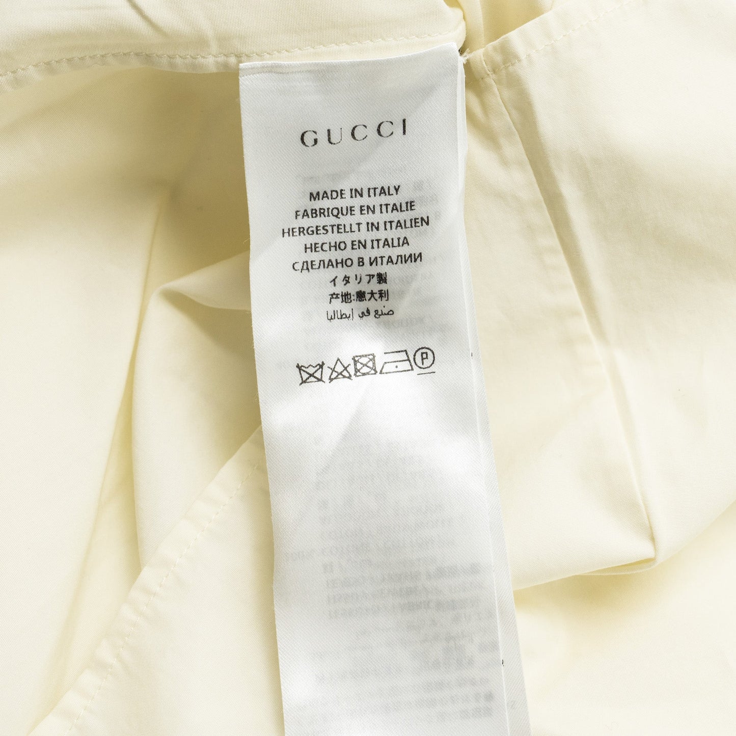 Gucci size 40 cotton poplin shirt / top white/ multicolor