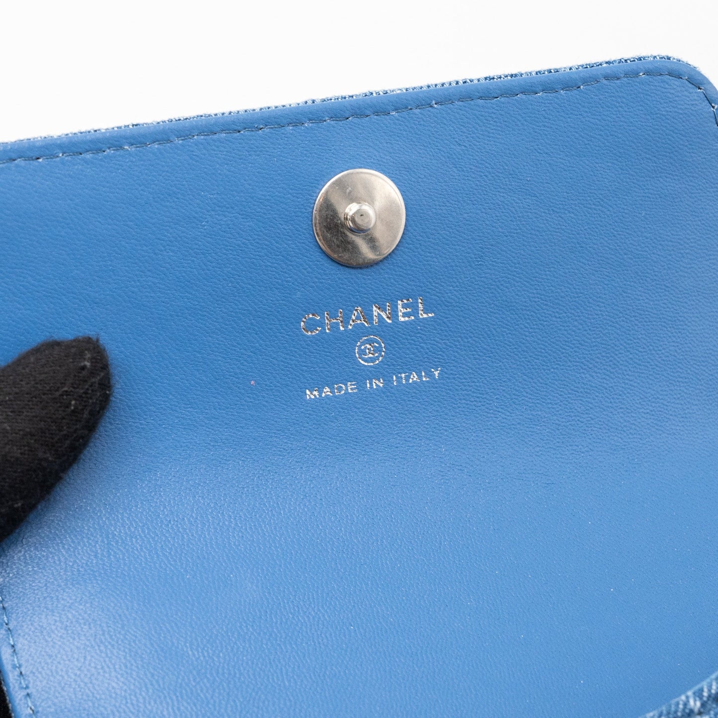 Chanel Coco Love Mini Clutch With Chain Denim Blue SHW(Microchip)