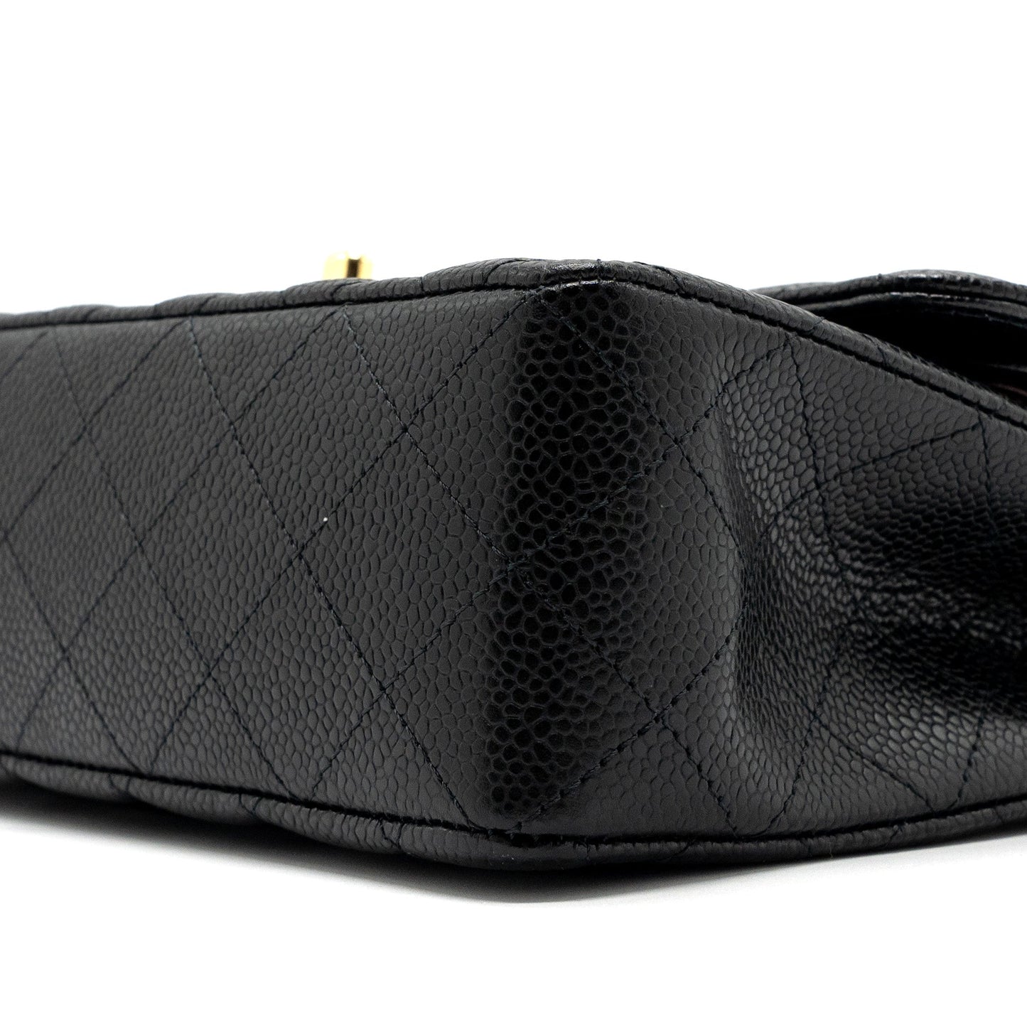 Chanel small classic double flap bag caviar black GHW