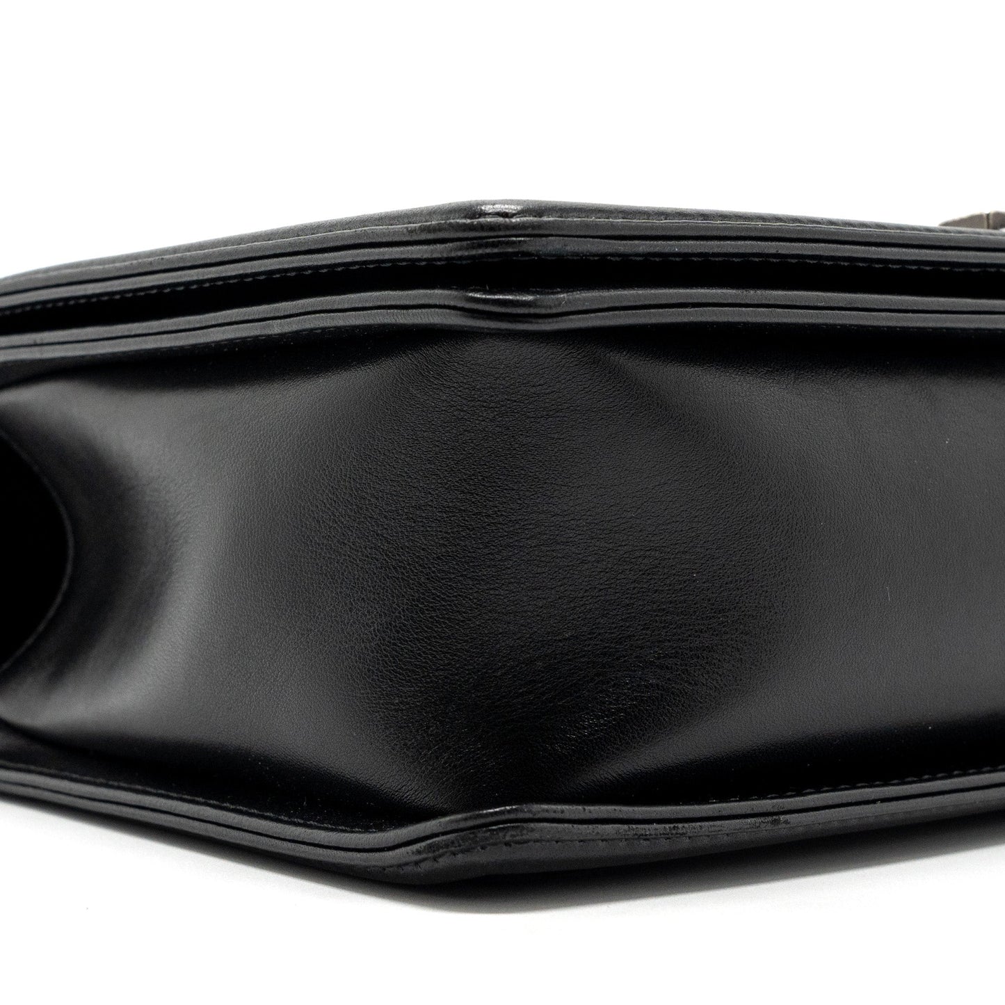 Chanel New Medium Boy Bag Lambskin Black Ruthenium Hardware