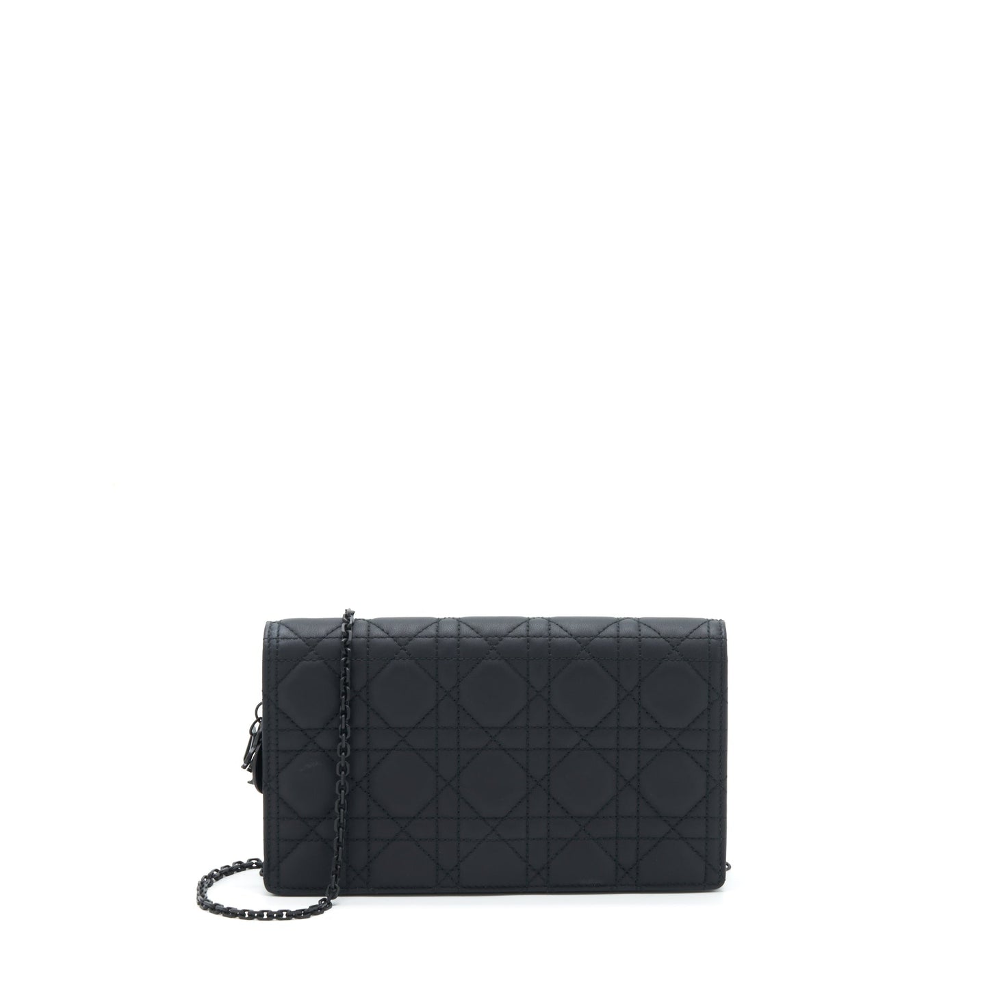 Luxury Dior Lady Luxury Dior Pouch Ultramatte Cannage Calfskin Black Hardware