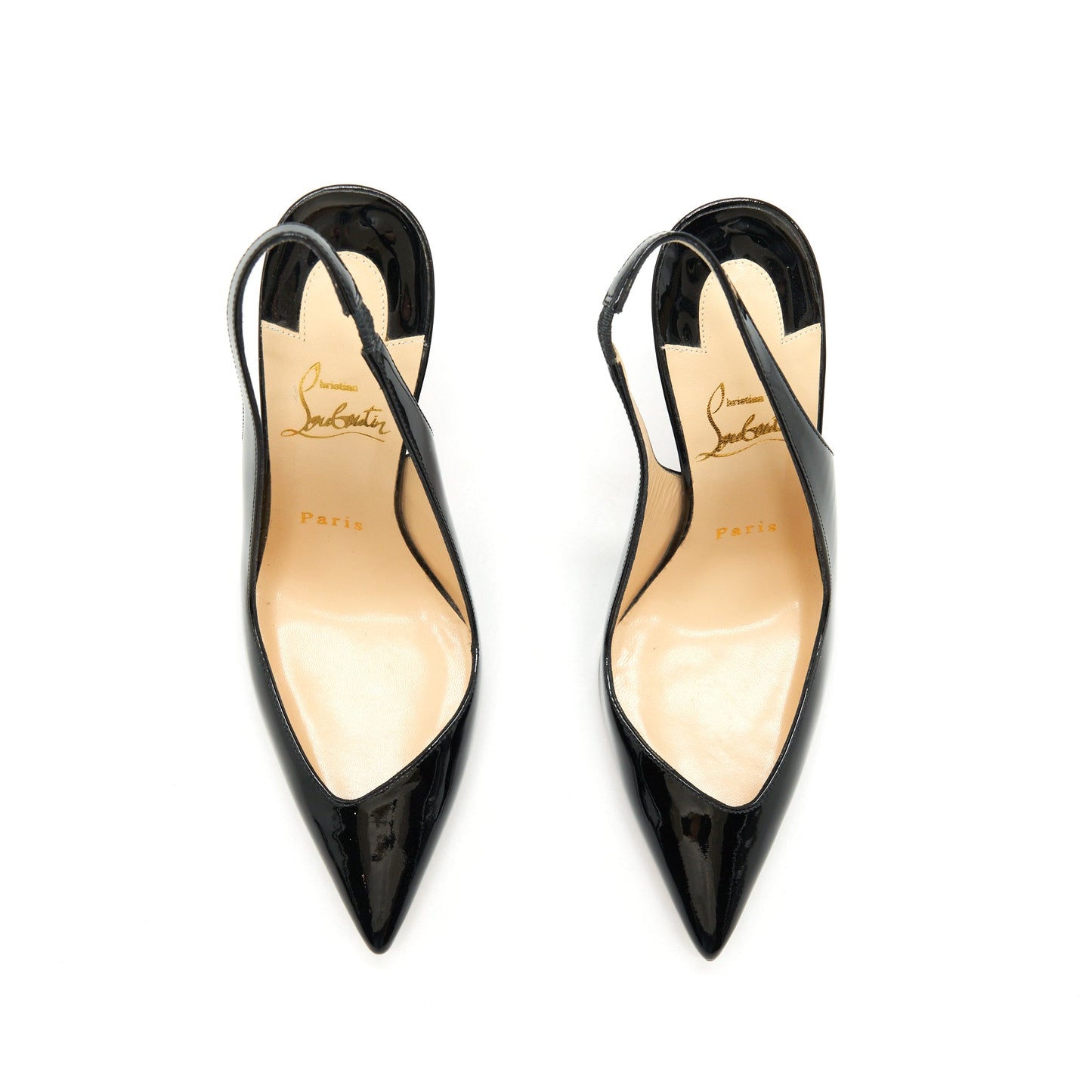 Christian Louboutin Size 36.5 Fleuve 100 Patent Black