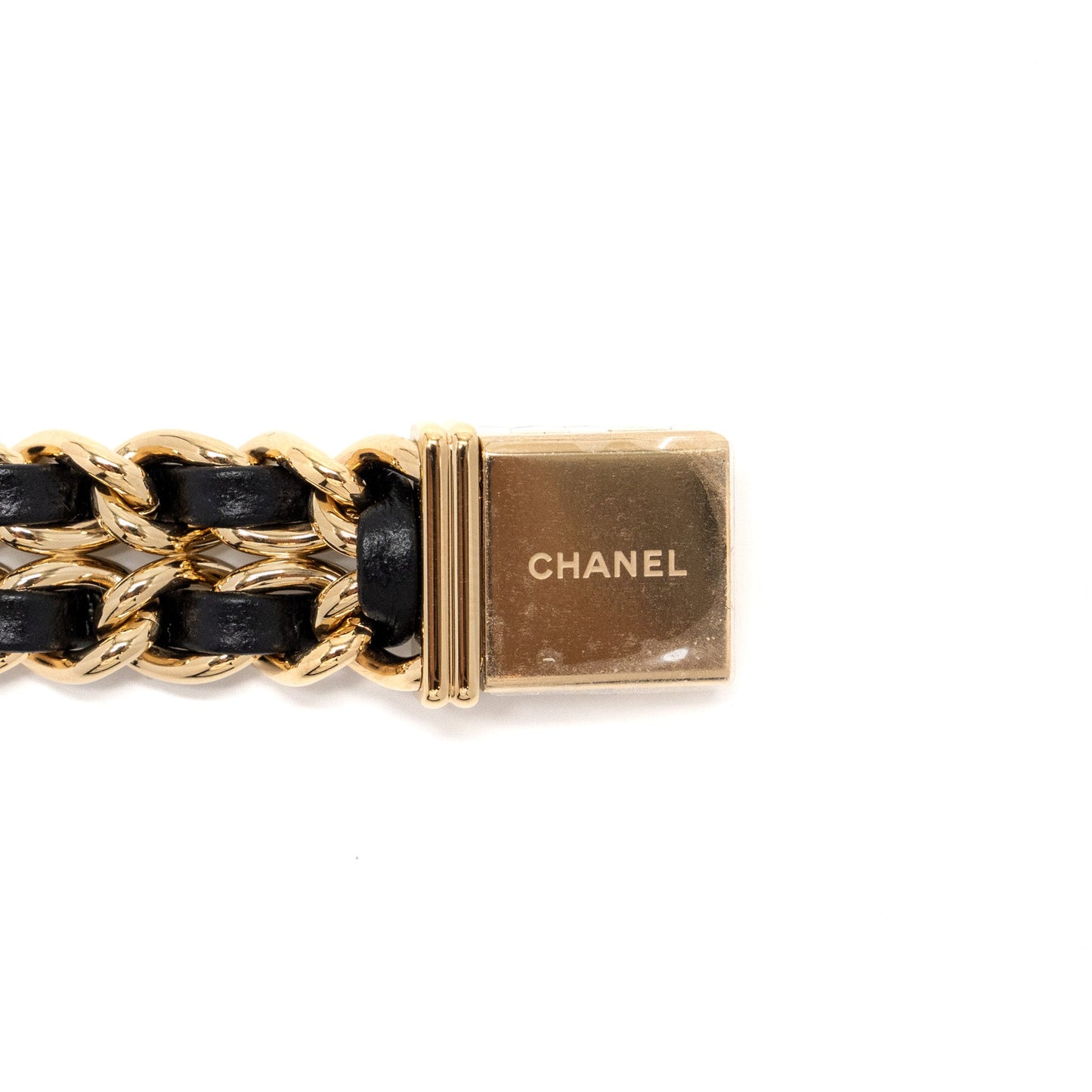 Chanel Size M Premiere Edition Originale watch Black Leather chain with black dial