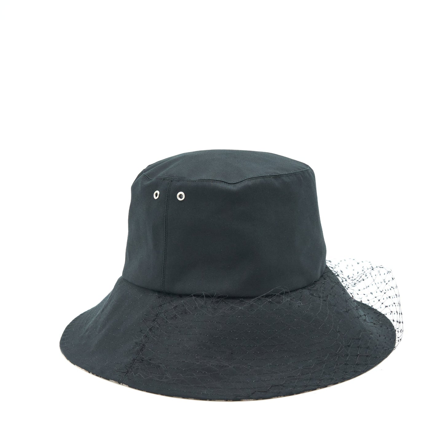 Luxury Dior Size 57 Teddy-D Brim Bucket Hat With Veil