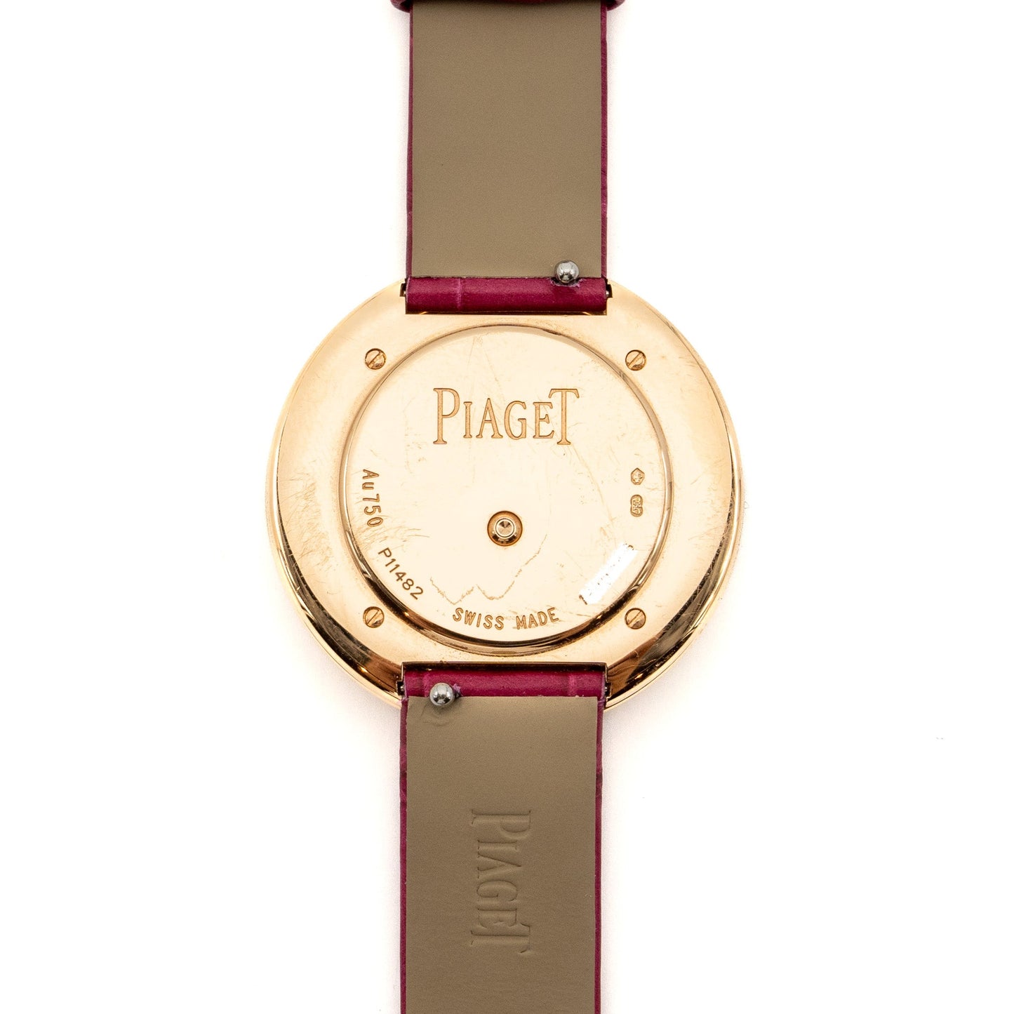 Piaget 34mm Possession Watch White Mother of Pearl Rose Gold, Diamonds Alligator Strap Model:G0A45092