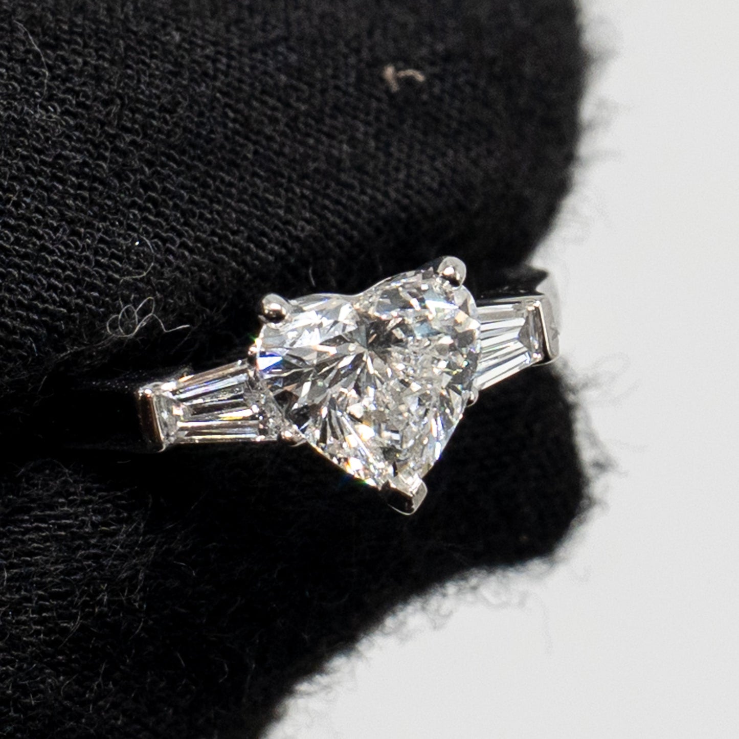 Graff Size 49 Promise Heater Shape Diamond Engagement Ring, 1.01 Carat, E Color, VS1, Platinum