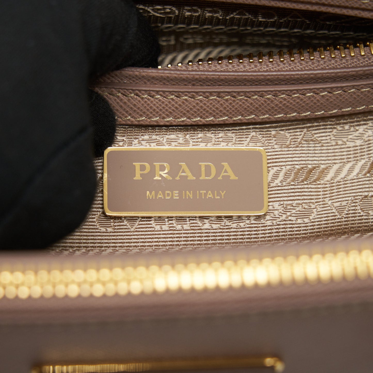 PRADA SAFFIANO LEATHER MINI BEIGE WITH STRAP