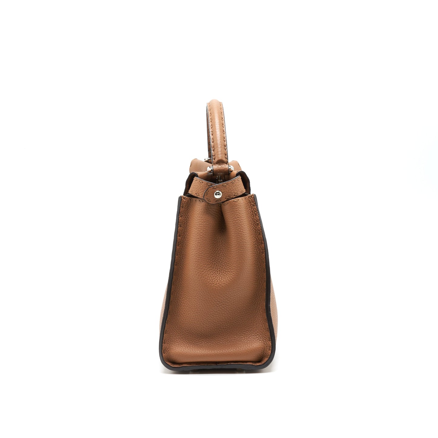 Fendi Medium Peekaboo Bag in Romano Leather Caramel SHW