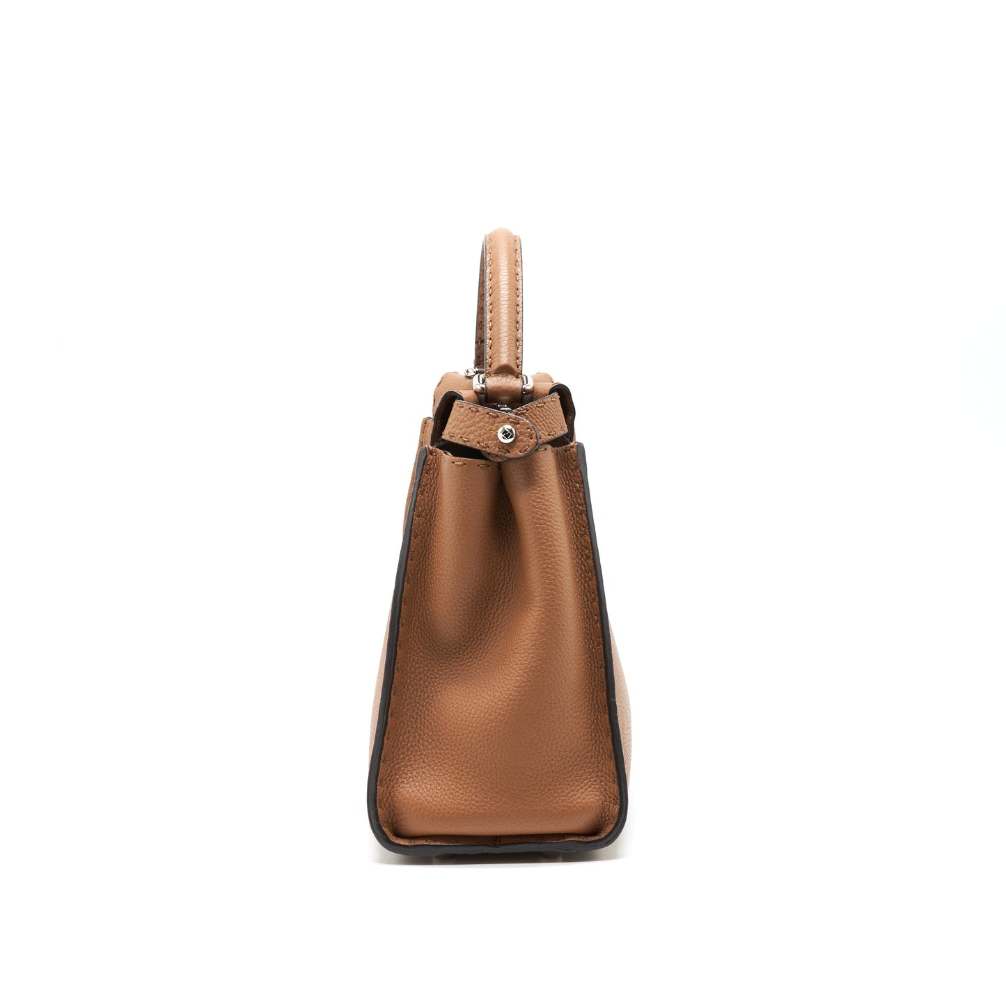 Fendi Medium Peekaboo Bag in Romano Leather Caramel SHW