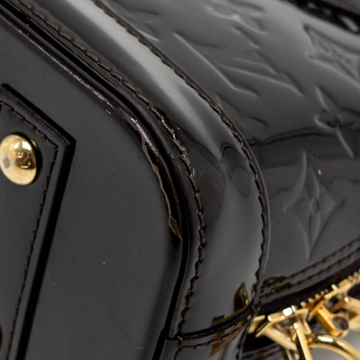Louis Vuitton Alma BB Monogram Patent Amatante GHW