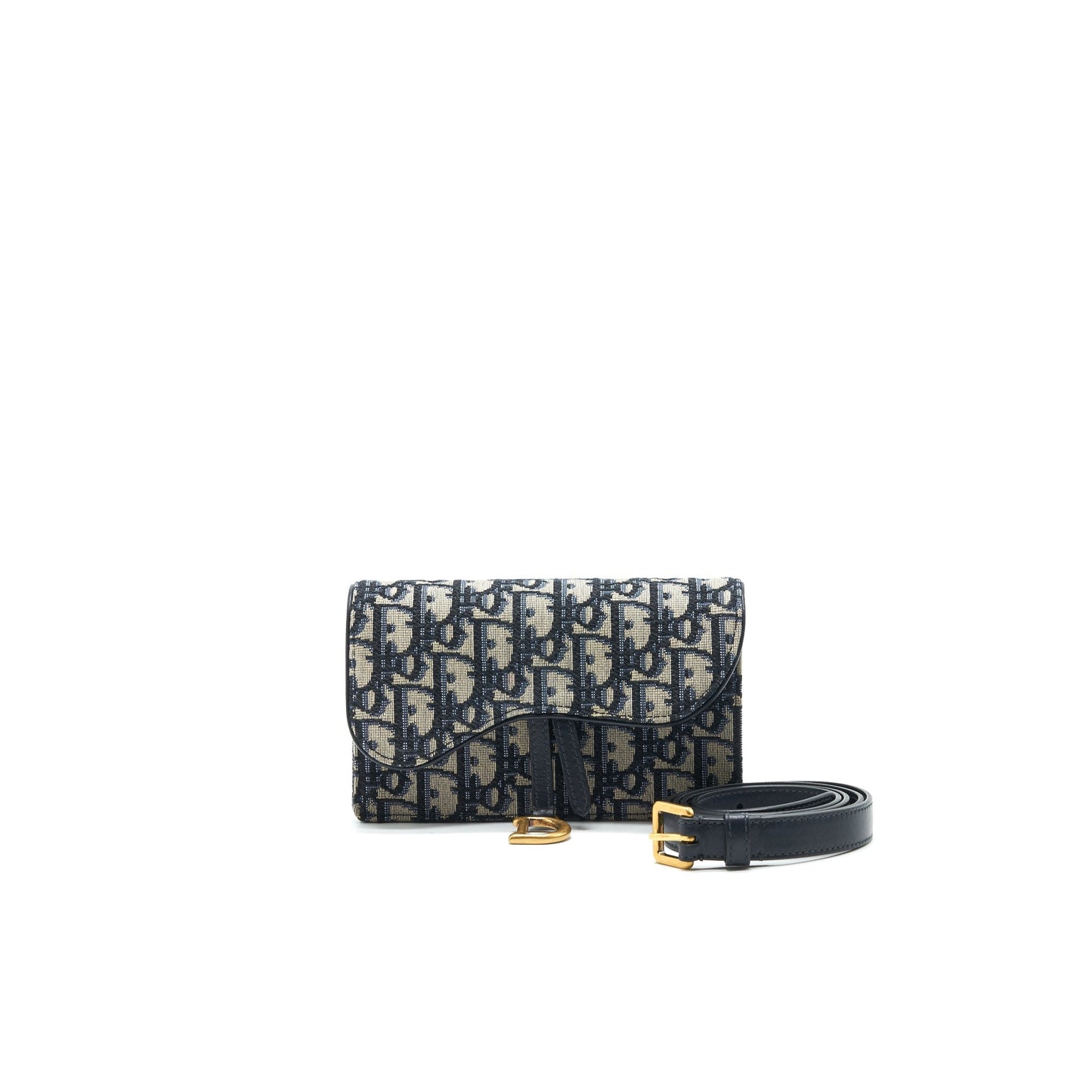 Luxury Dior Oblique Saddle Belt Pouch