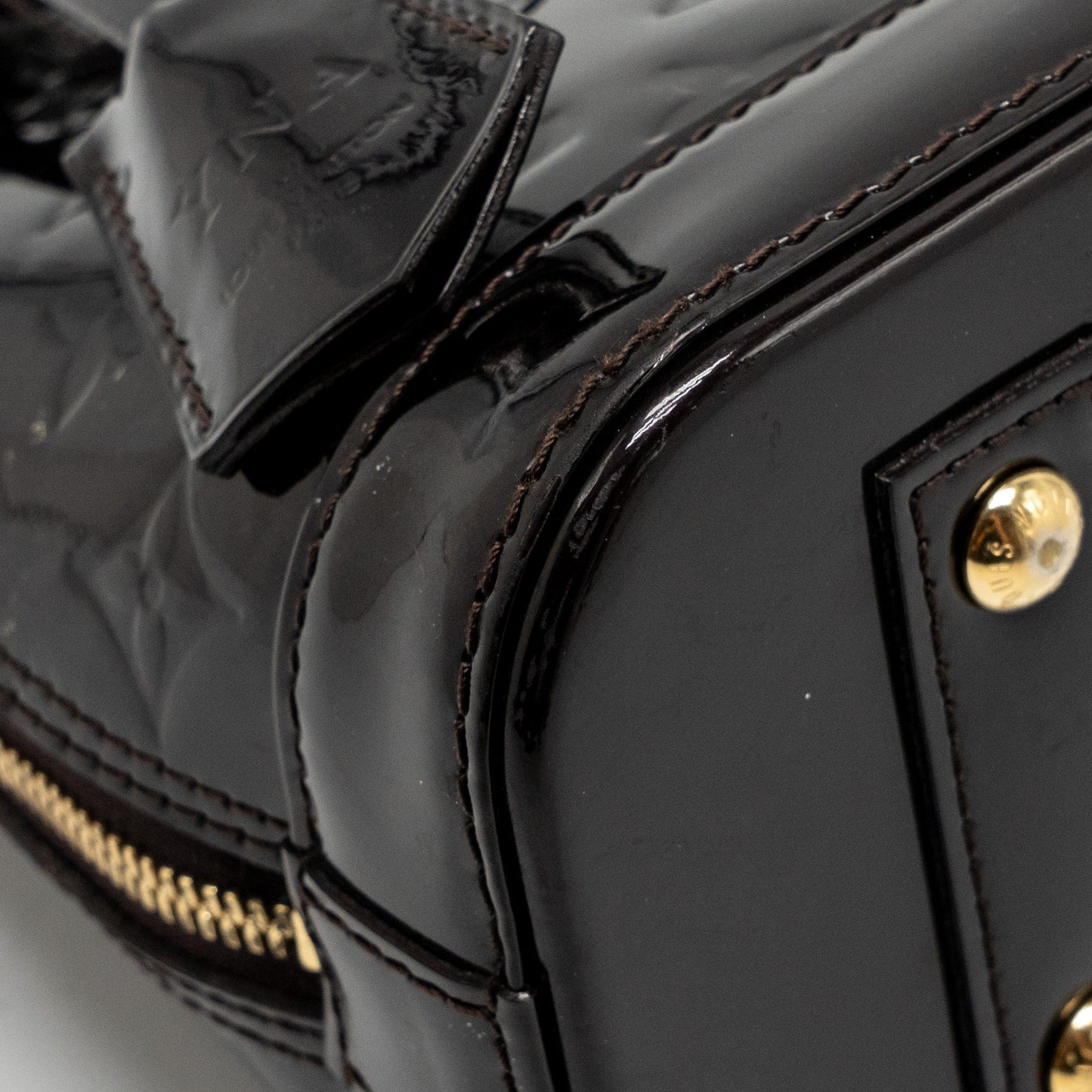 Louis Vuitton Alma BB Monogram Patent Amatante GHW