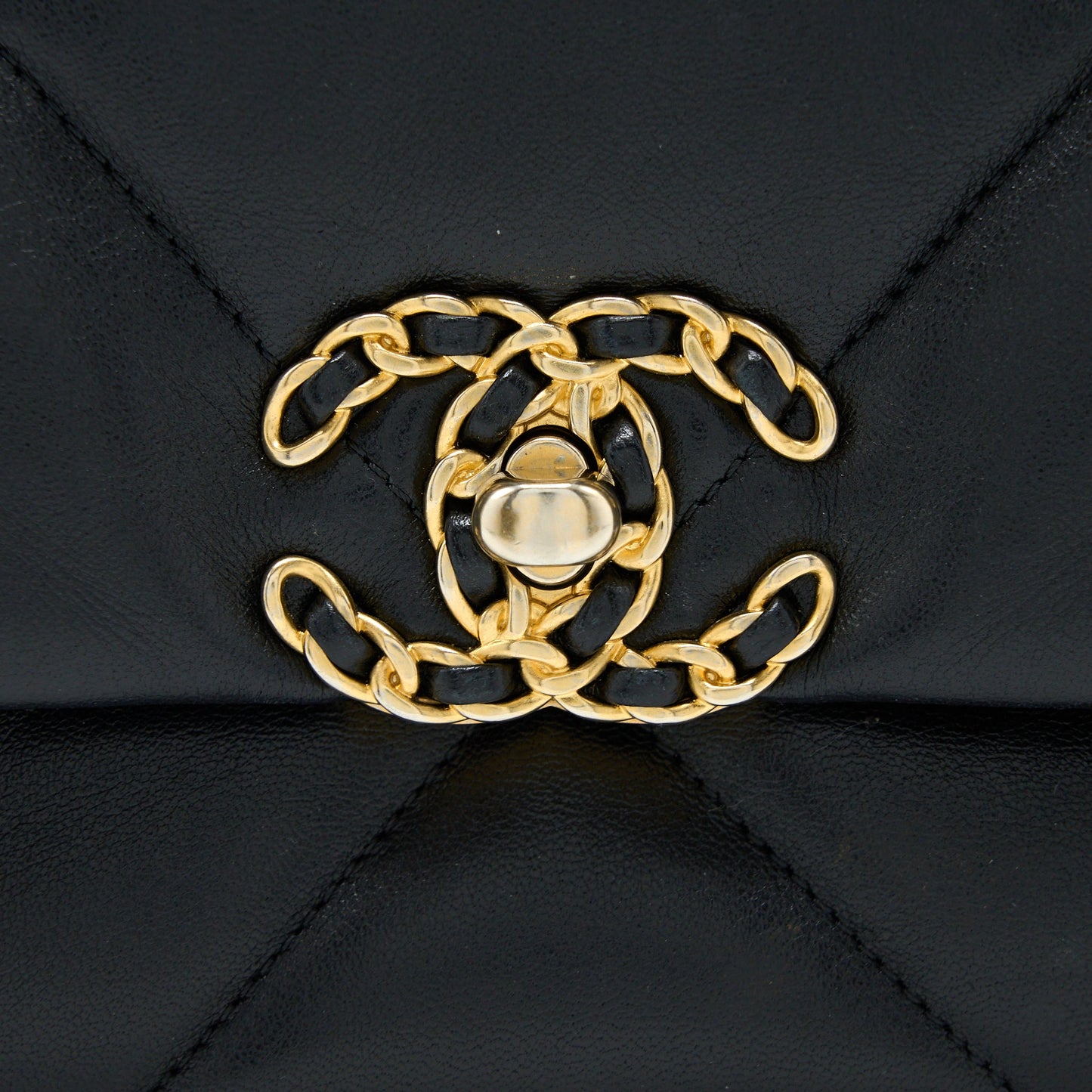 Chanel Small 19 Bag Lambskin Black Multicolour Hardware