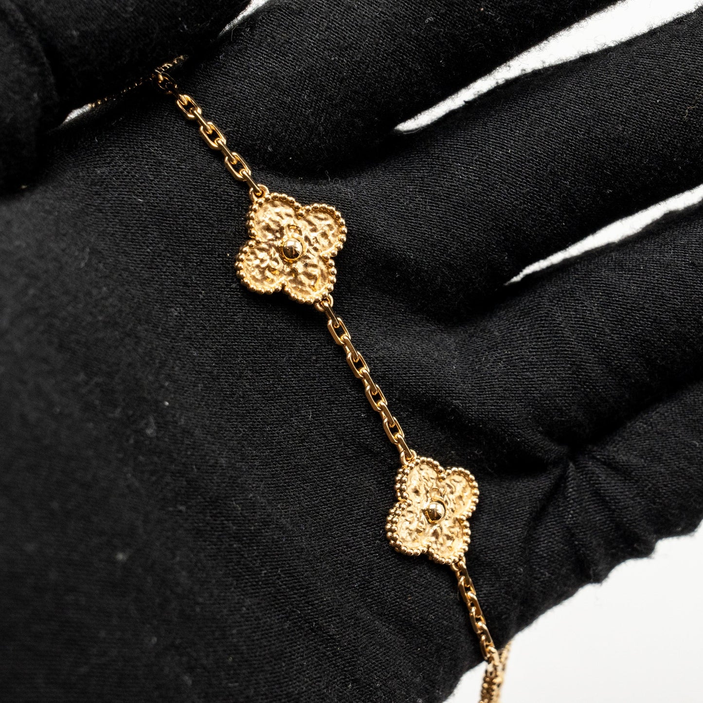Van Cleef & Arpels Vintage Alhambra Bracelet 5 Motifs Yellow Gold