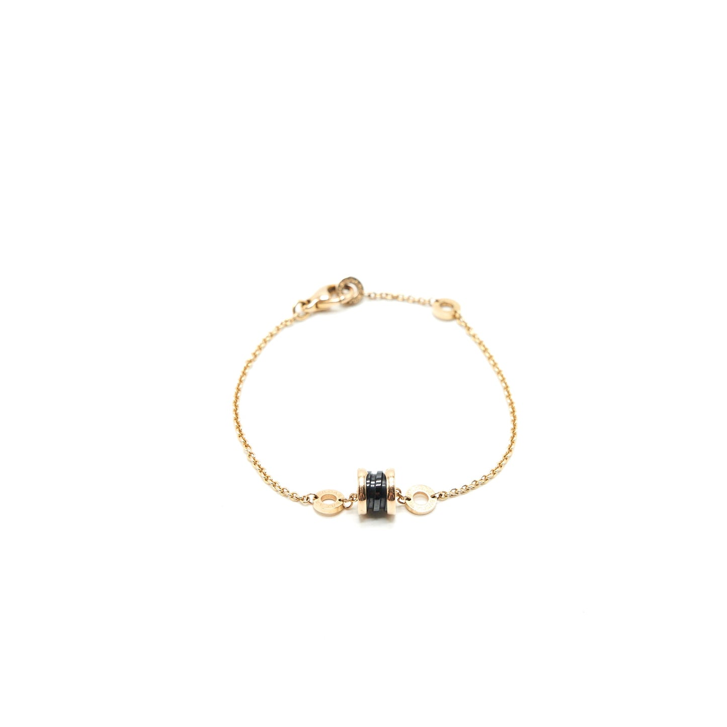 BVLGARI B.ZERO BRACELET ROSE GOLD IN BLACK CERAMIC