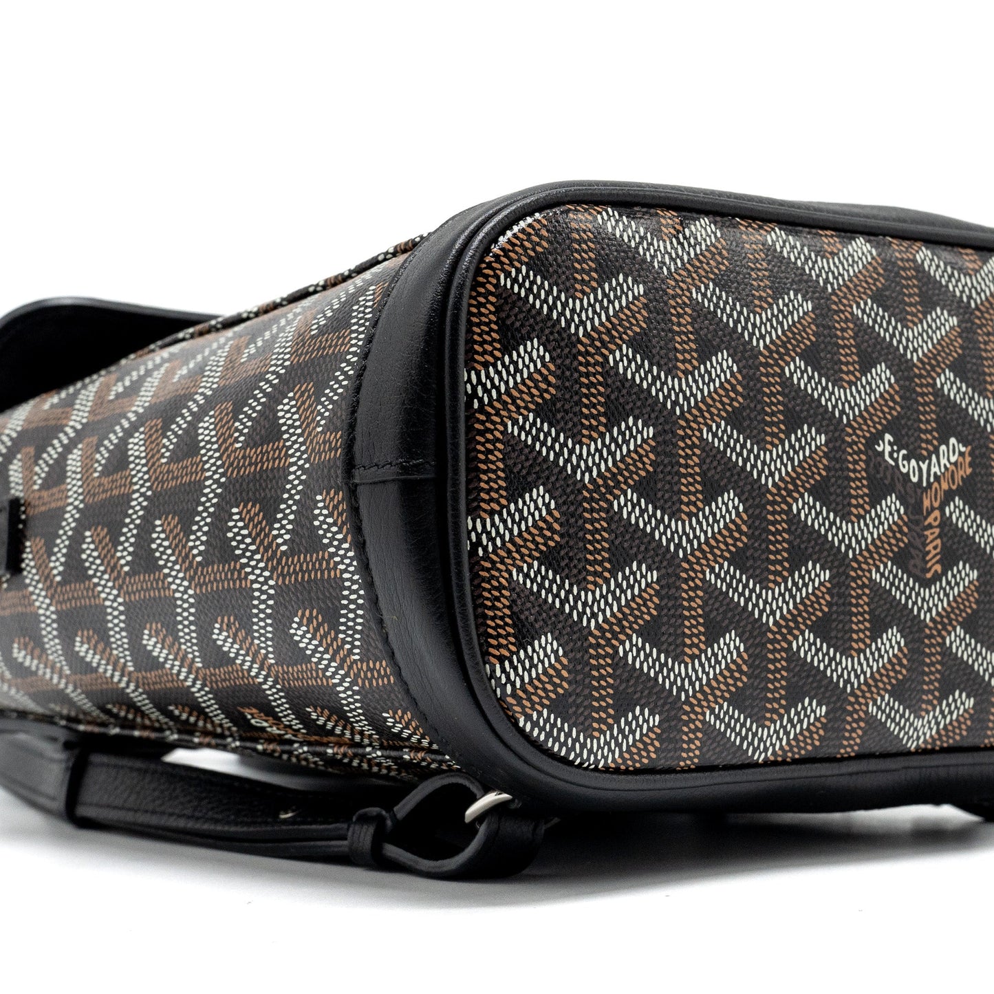 Goyard Mini Alpin Backpack Goyradline Canvas / Leather Black SHW