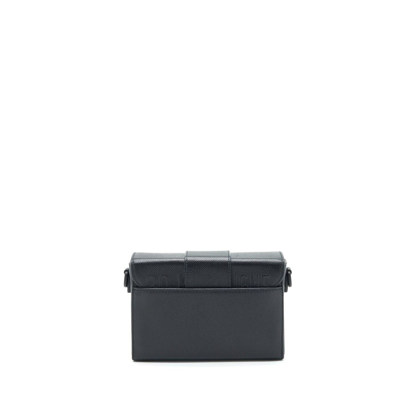 Luxury Dior 30 Mini Montaign Box Grained Calfskin Black With Black Hardware