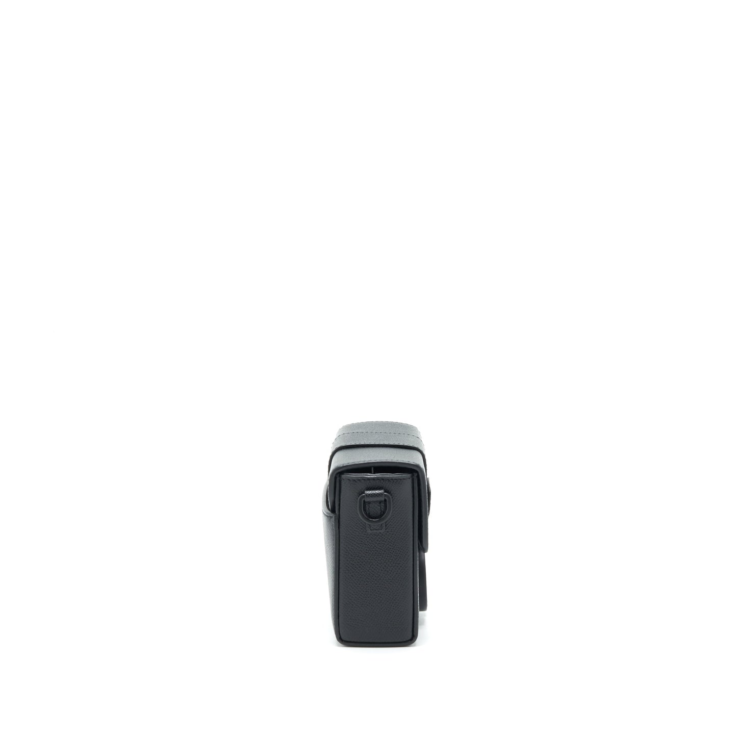Luxury Dior 30 Mini Montaign Box Grained Calfskin Black With Black Hardware