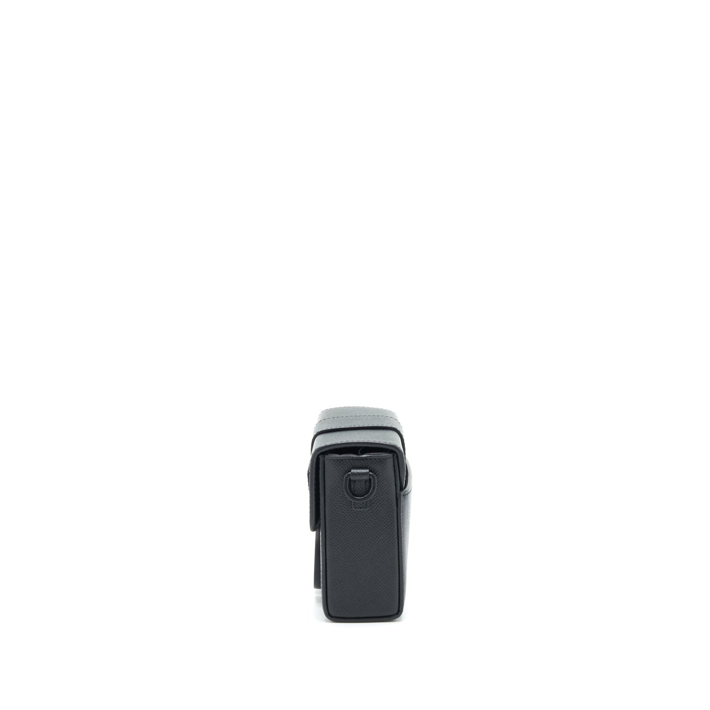Luxury Dior 30 Mini Montaign Box Grained Calfskin Black With Black Hardware