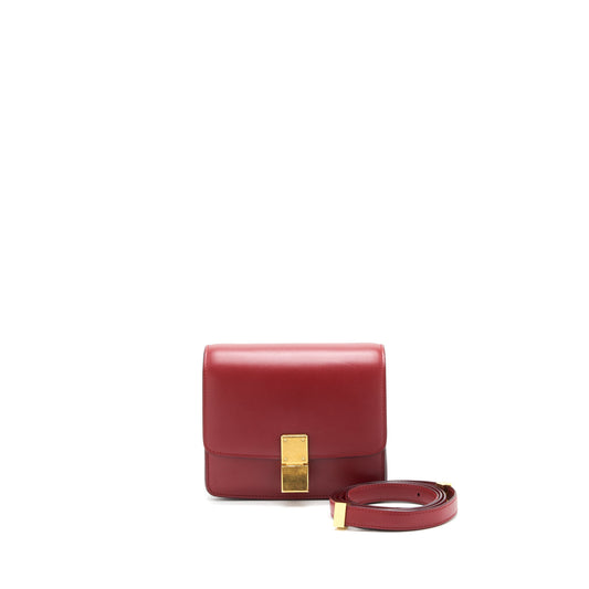 Celine small Classic Box Bag Red with GHW