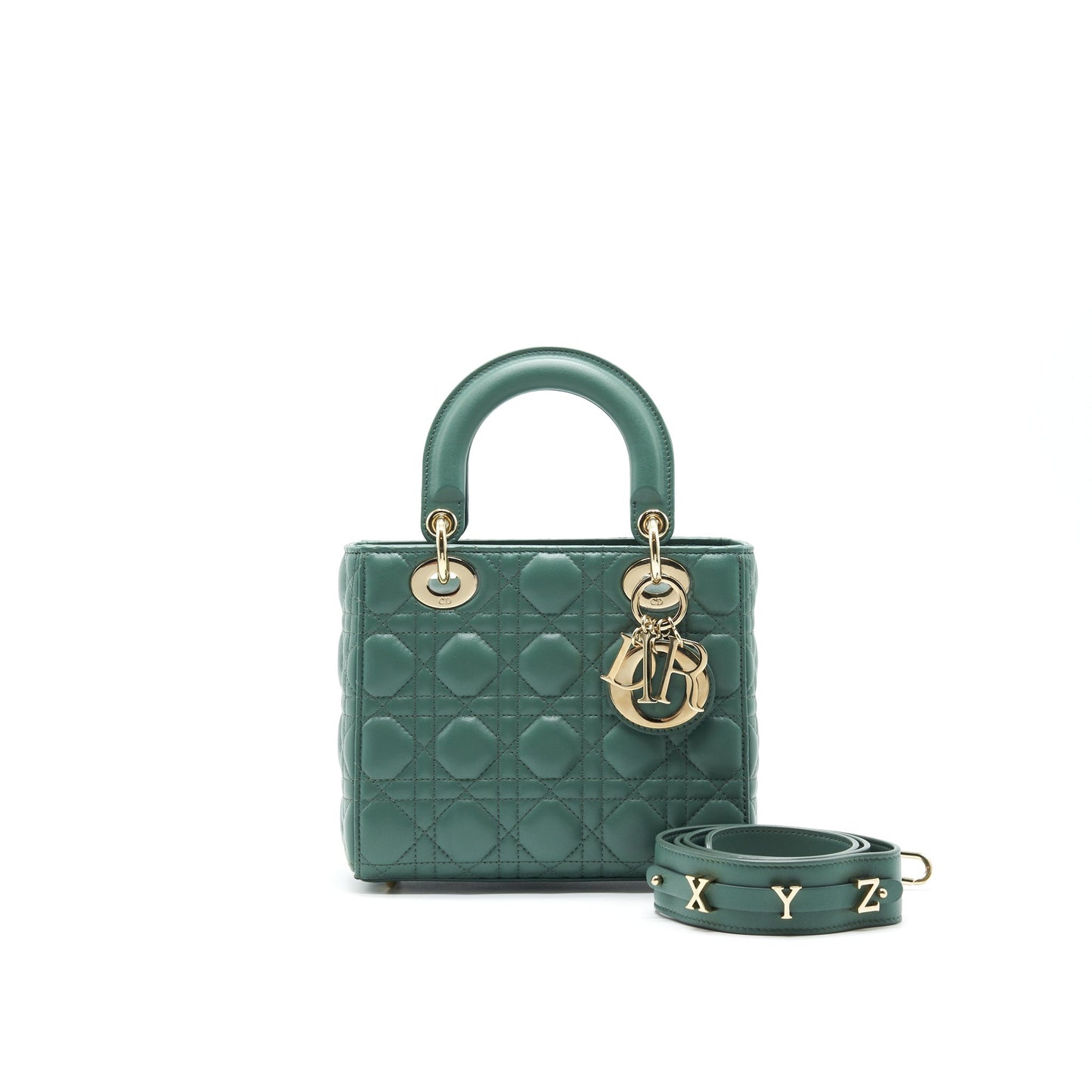 Luxury Dior Lambskin Cannage My ABCLuxury Dior Lady Luxury Dior Small Green LGHW
