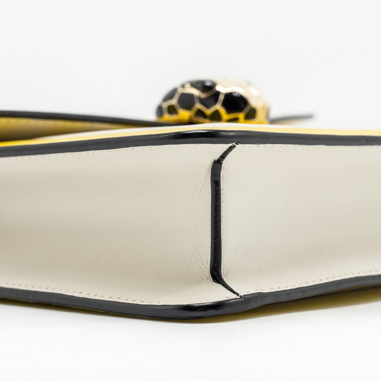 Bvlgari Serpenti Forever Crossbody Bag Calfskin Yellow/White LGHW