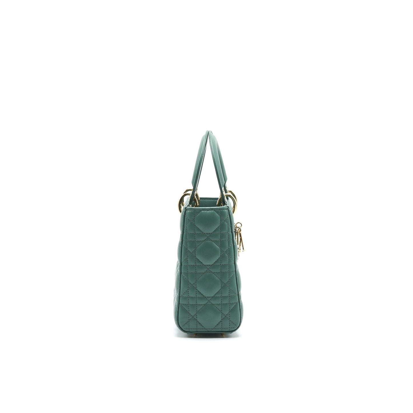 Luxury Dior Lambskin Cannage My ABCLuxury Dior Lady Luxury Dior Small Green LGHW