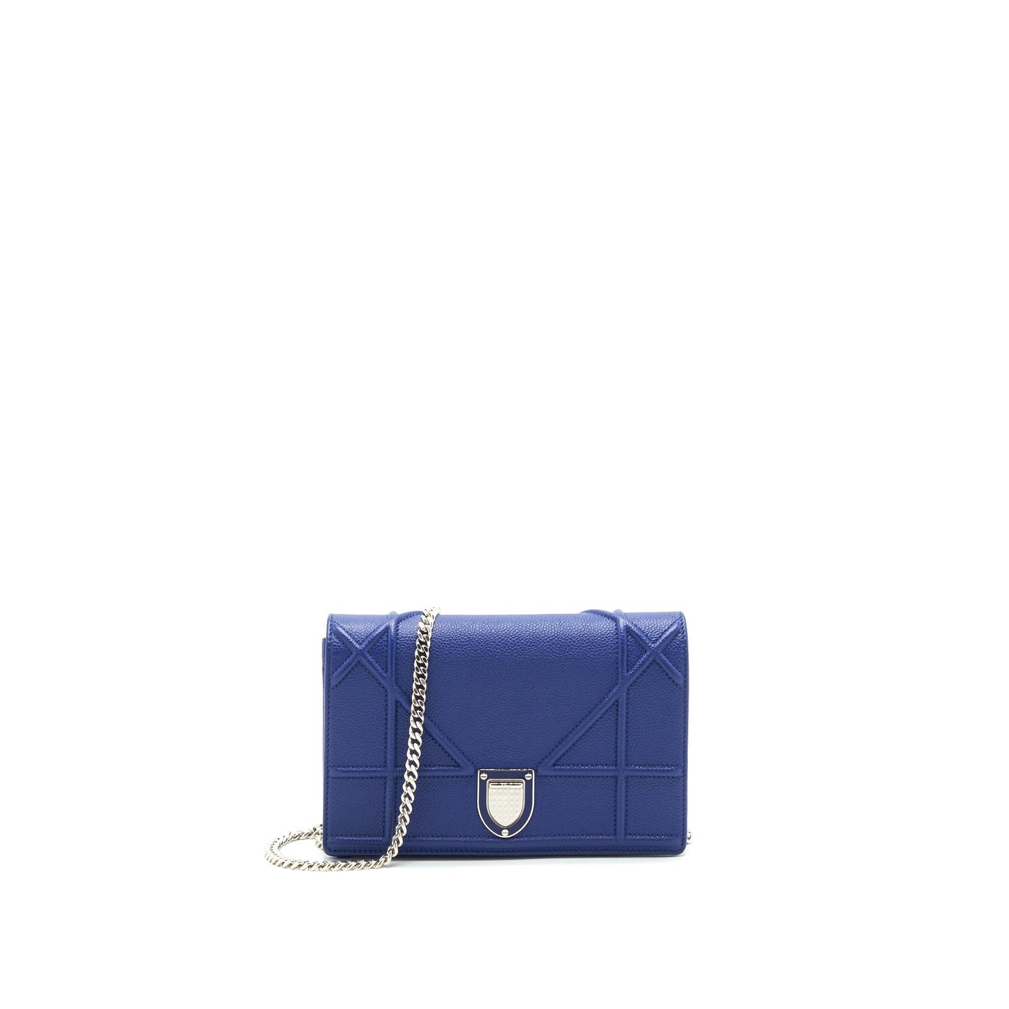 Luxury Dior Luxury Diorama Wallet on Chain Blue with SHW