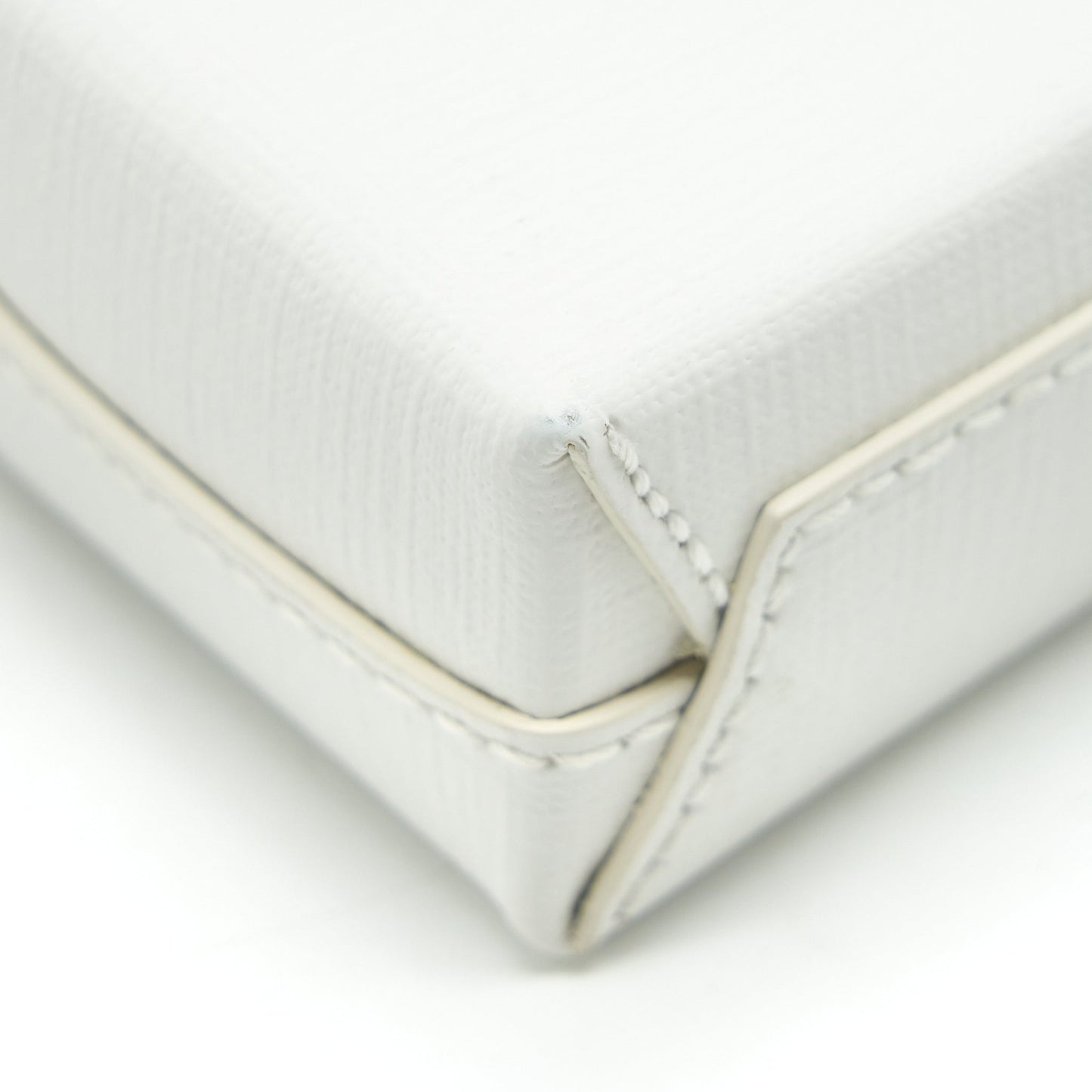 Balenciaga Mini Shopping Phone Pouch White SHW