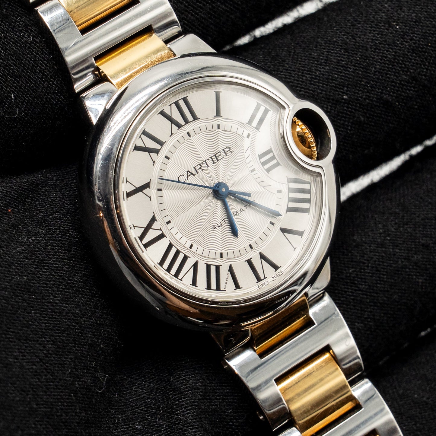 Cartier Ballon Bleu de Cartier 33mm Watch, Steel Case, Yellow Gold